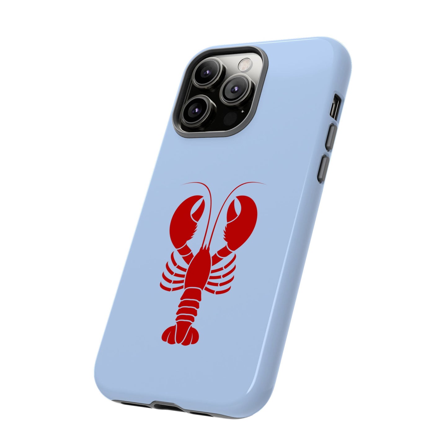 Red Lobster on Sky Blue iPhone Case