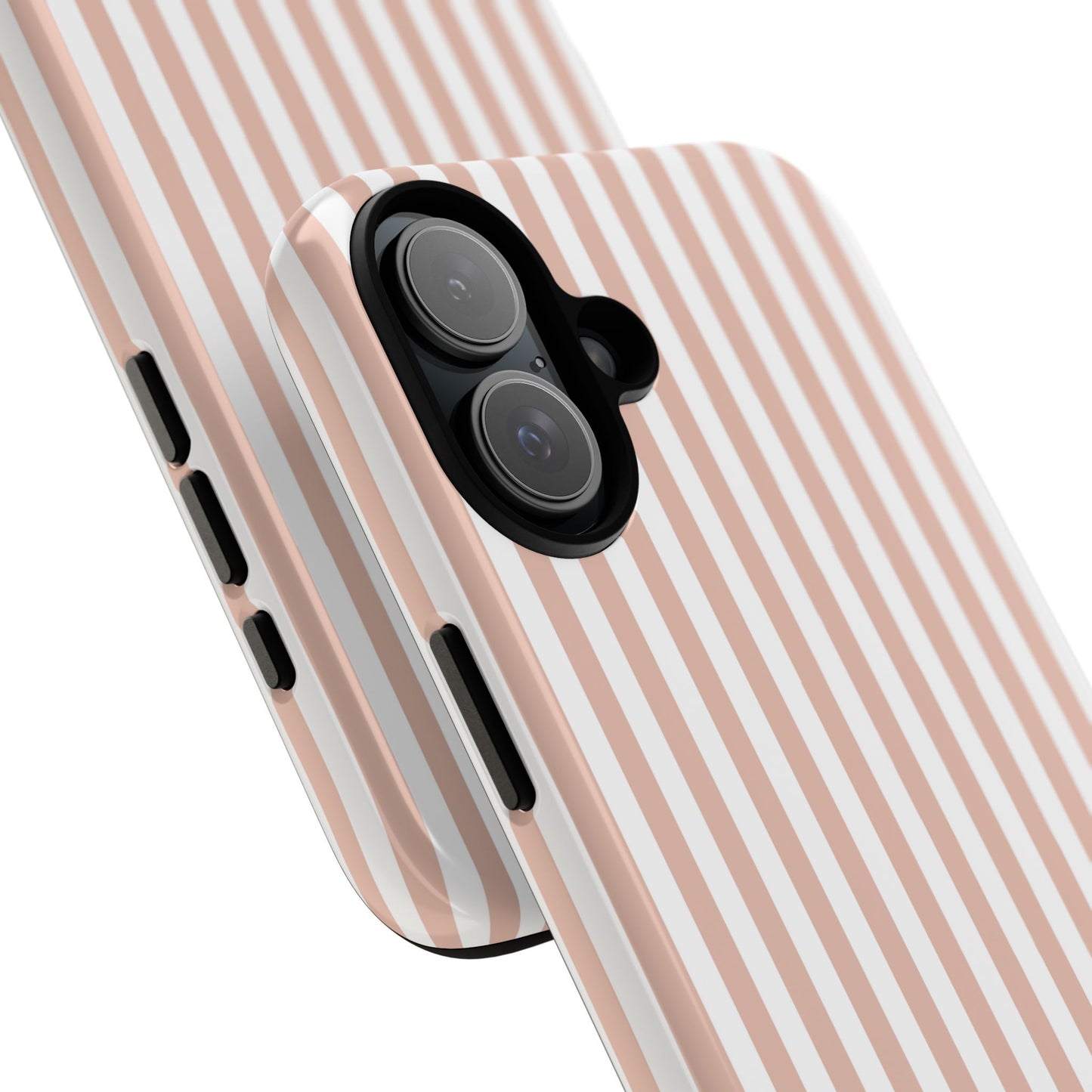 Blush & White Stripe iPhone Case