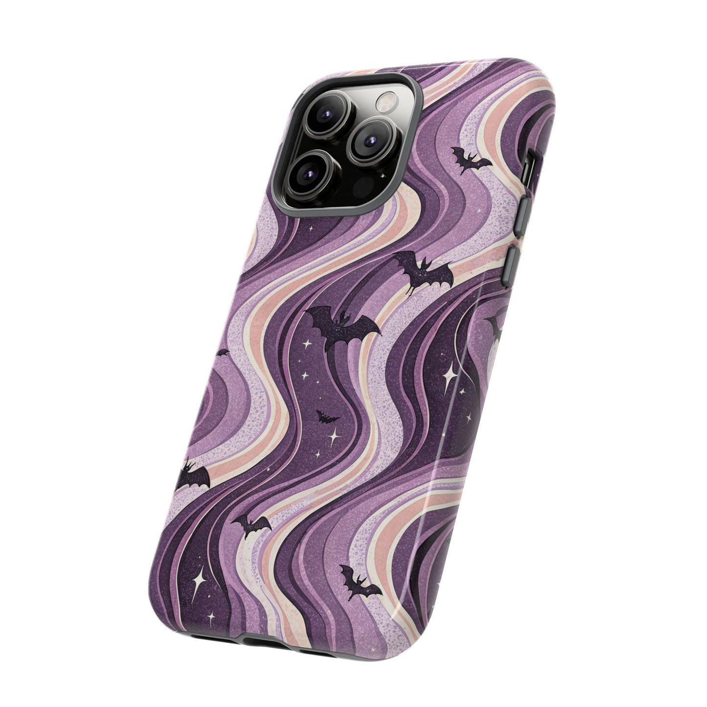 Retro Bats & Swirls iPhone Case