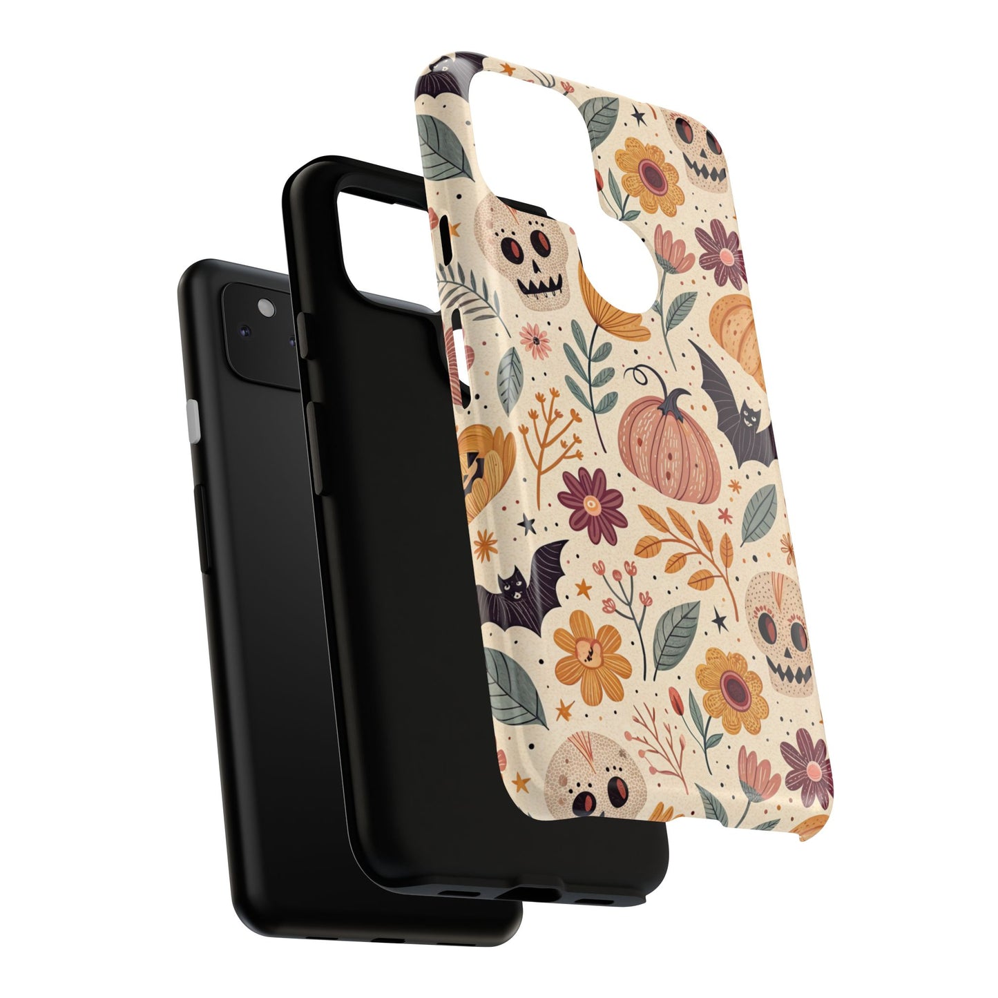 Halloween Skulls & Pumpkins Floral Google Pixel Case