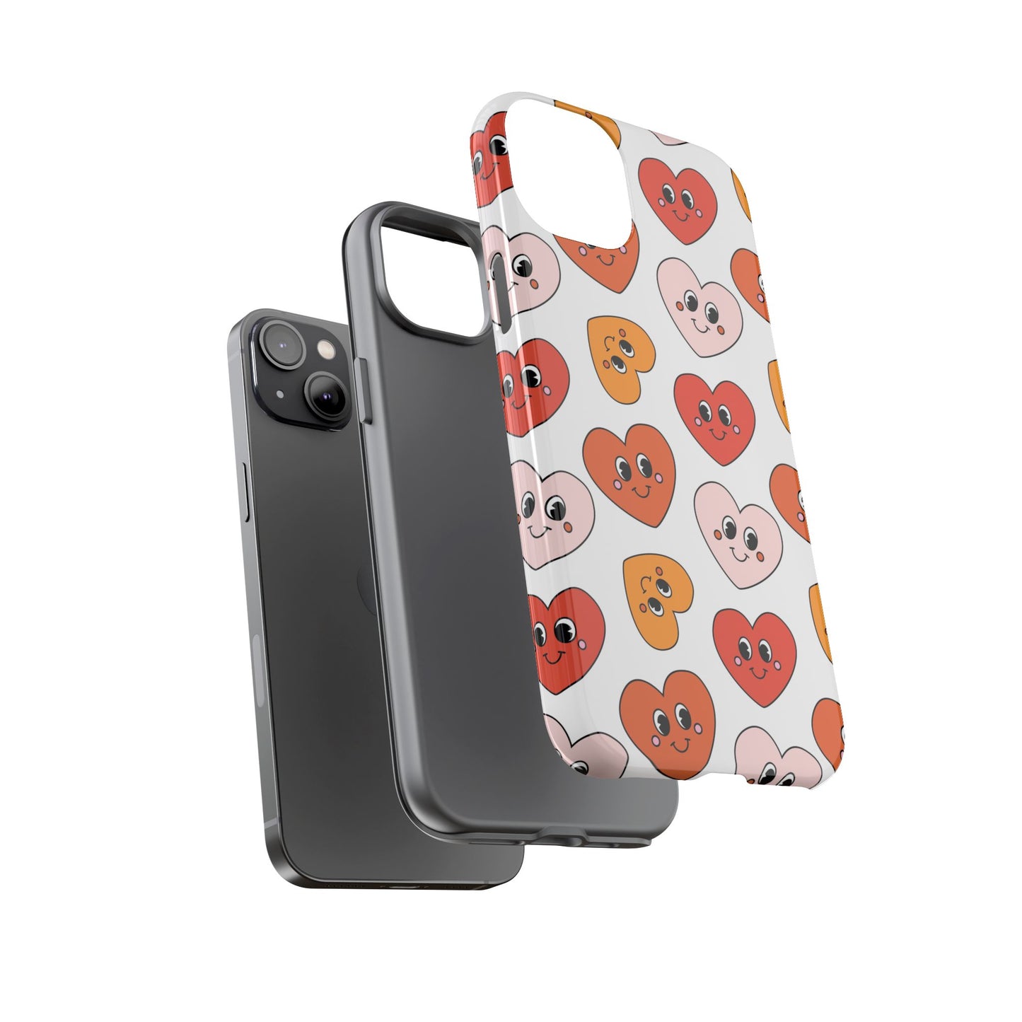 Smiley Heart Faces iPhone Case