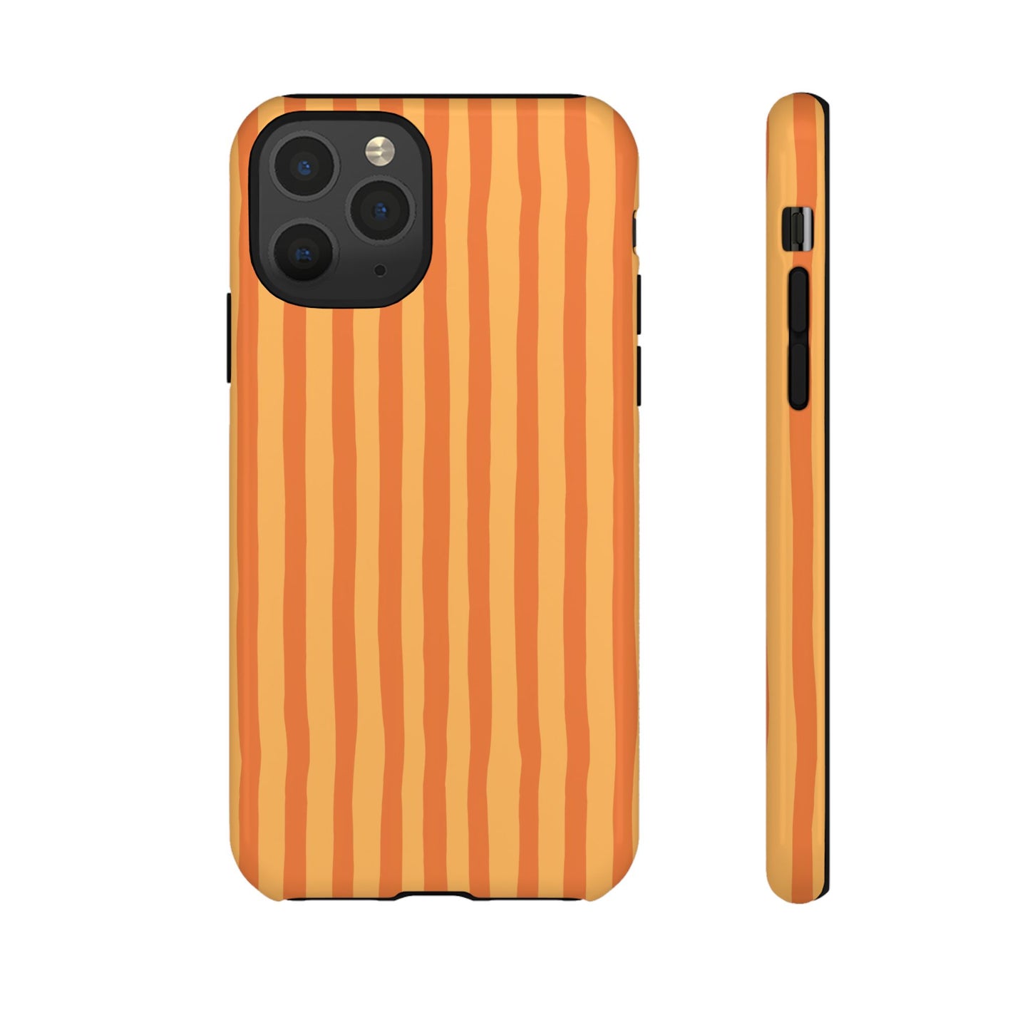 Orange Wavy Stripe iPhone Case