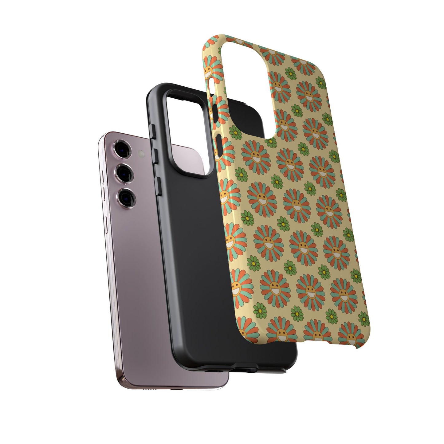 Smiley Retro Floral Samsung Case