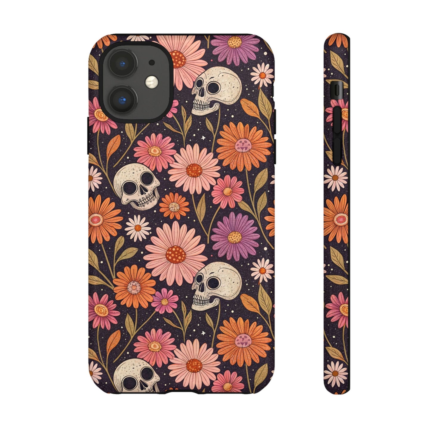 Skulls & Fall Florals iPhone Case