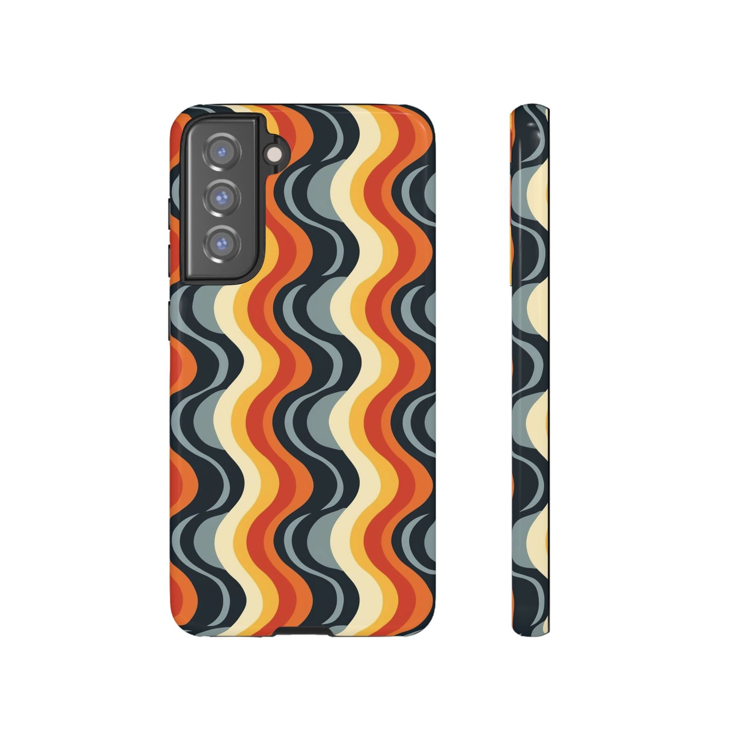 Retro Wavy Stripe Samsung Phone Case
