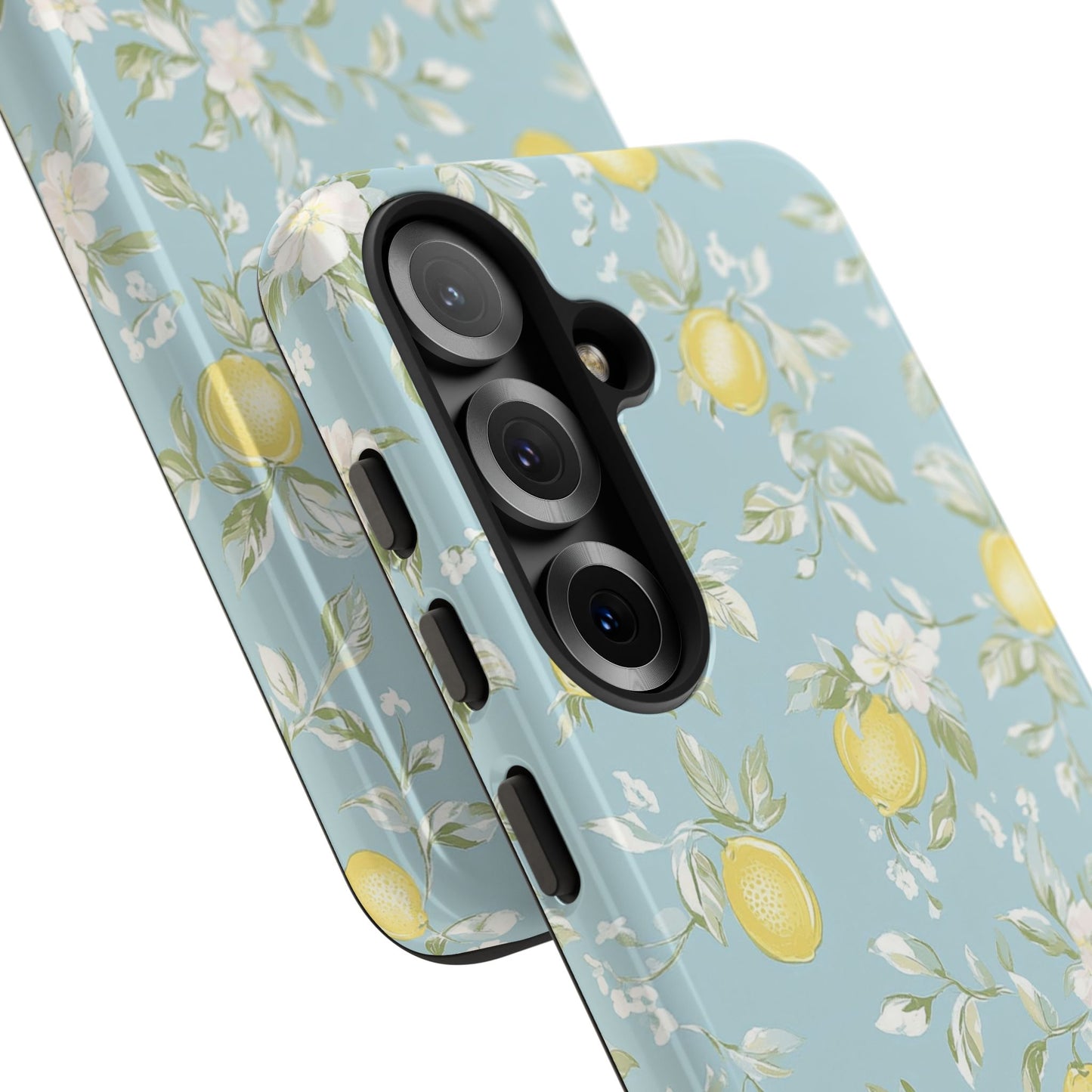 Lemon Blossom Blue Samsung Case