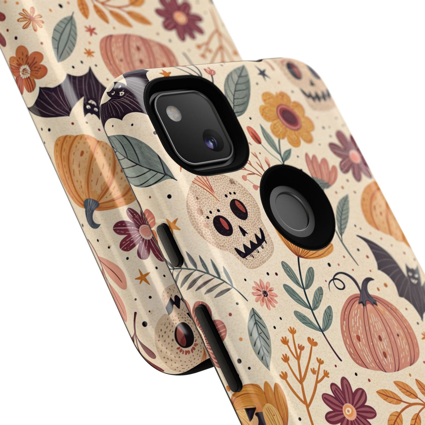 Halloween Skulls & Pumpkins Floral Google Pixel Case