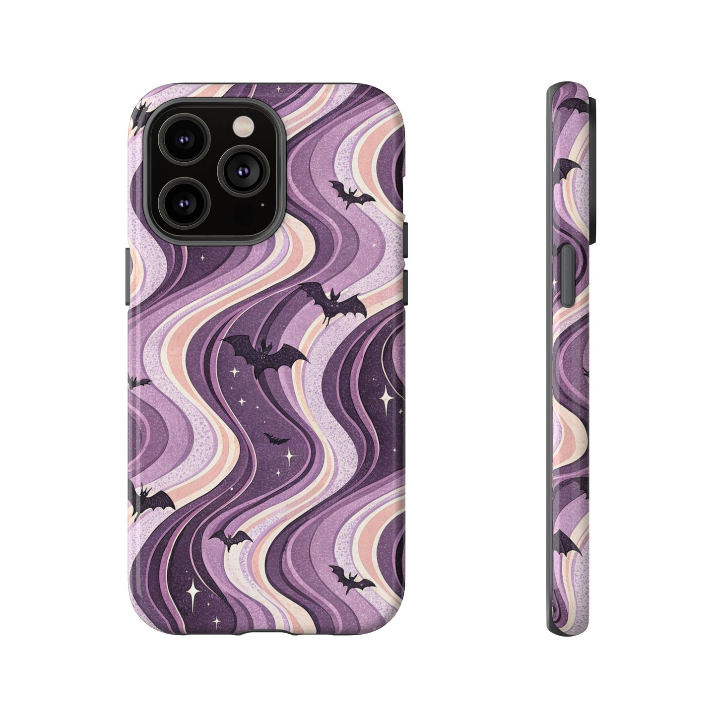 Retro Bats & Swirls iPhone Case