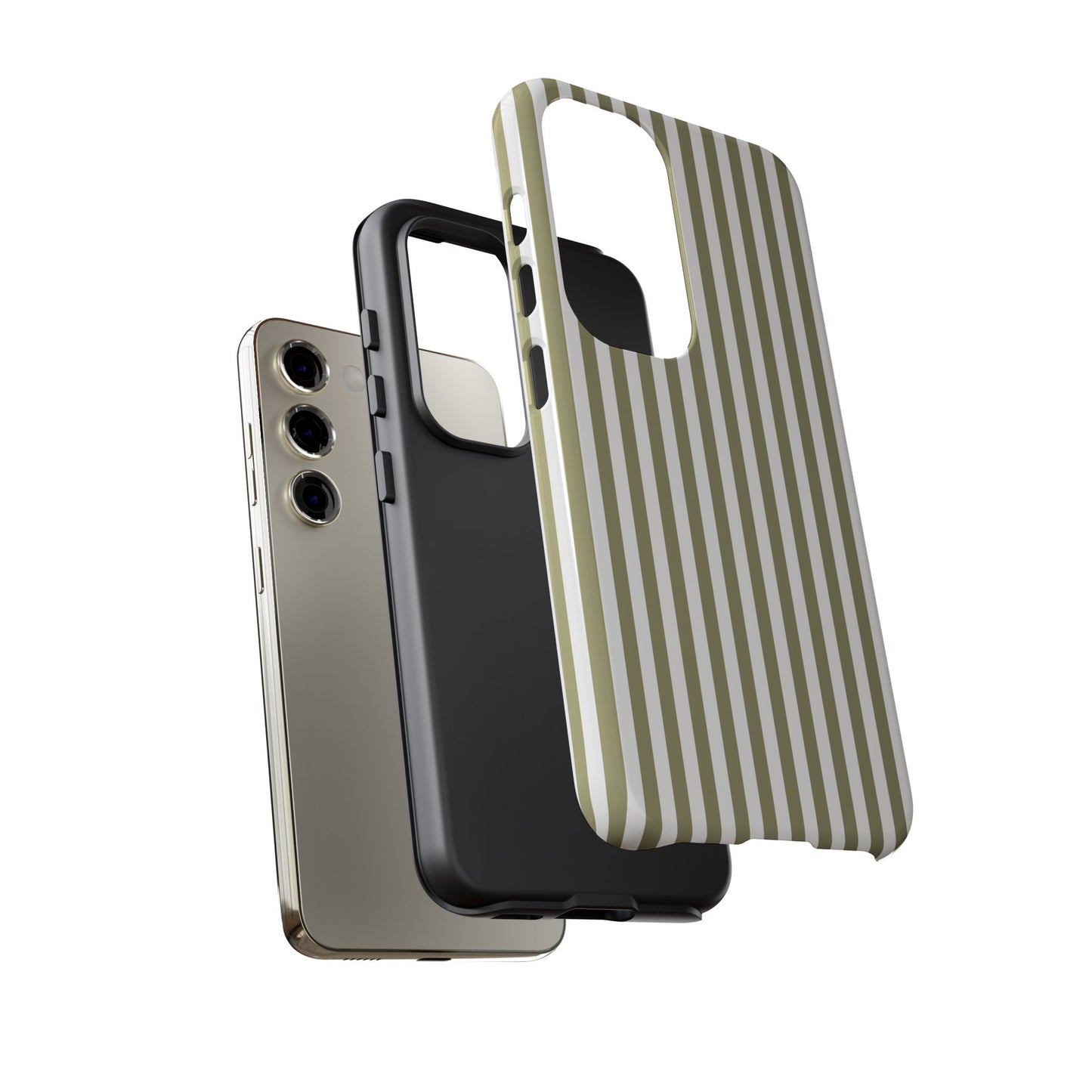 Sage & White Stripe Samsung Case