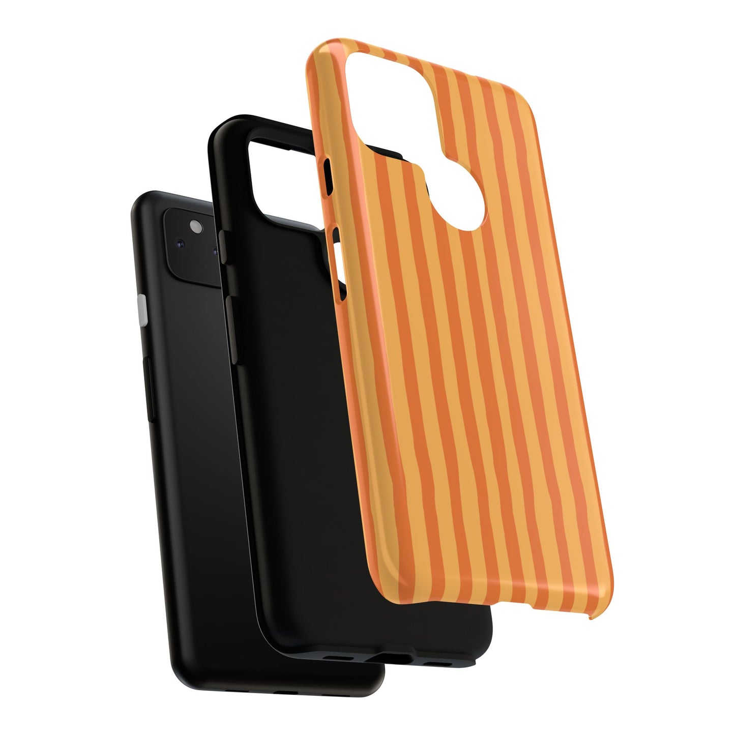 Orange Wavy Stripe Google Pixel Case