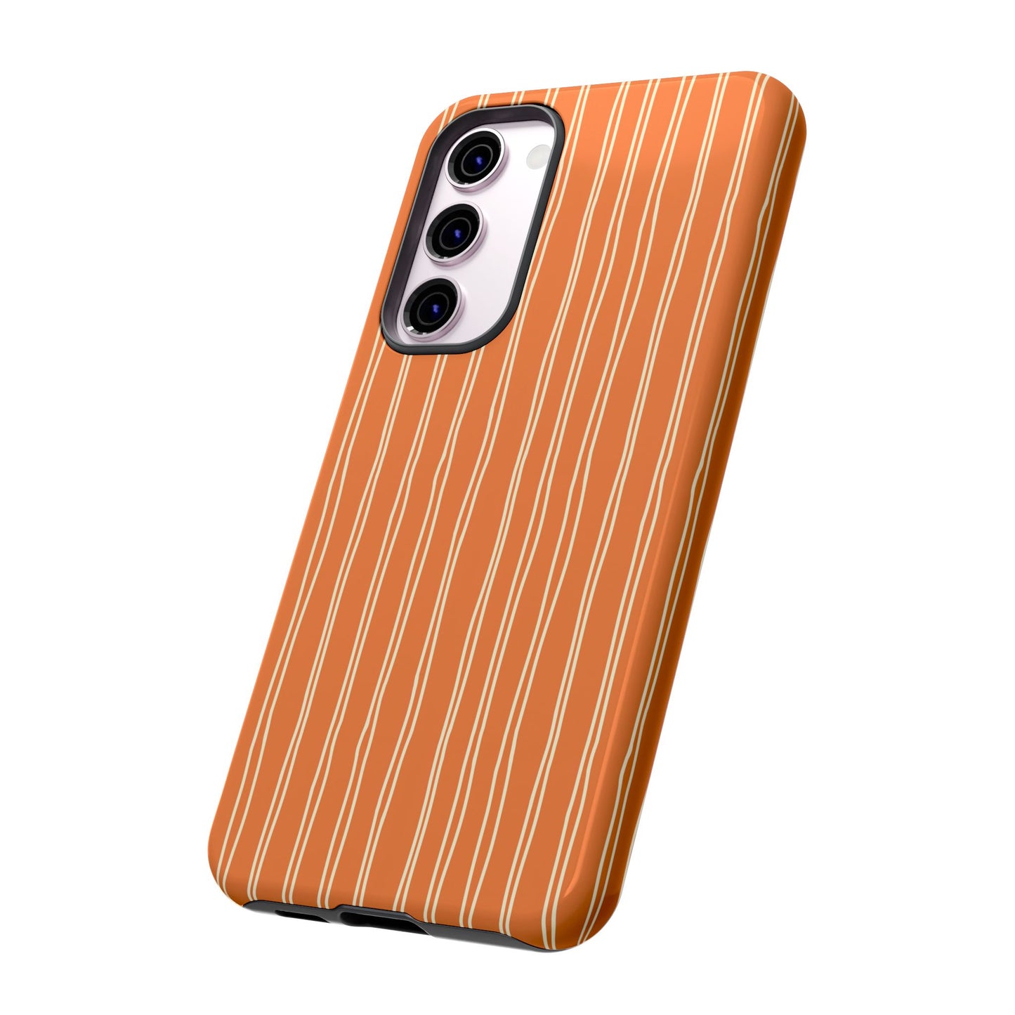 Orange Vertical Stripe Samsung Case