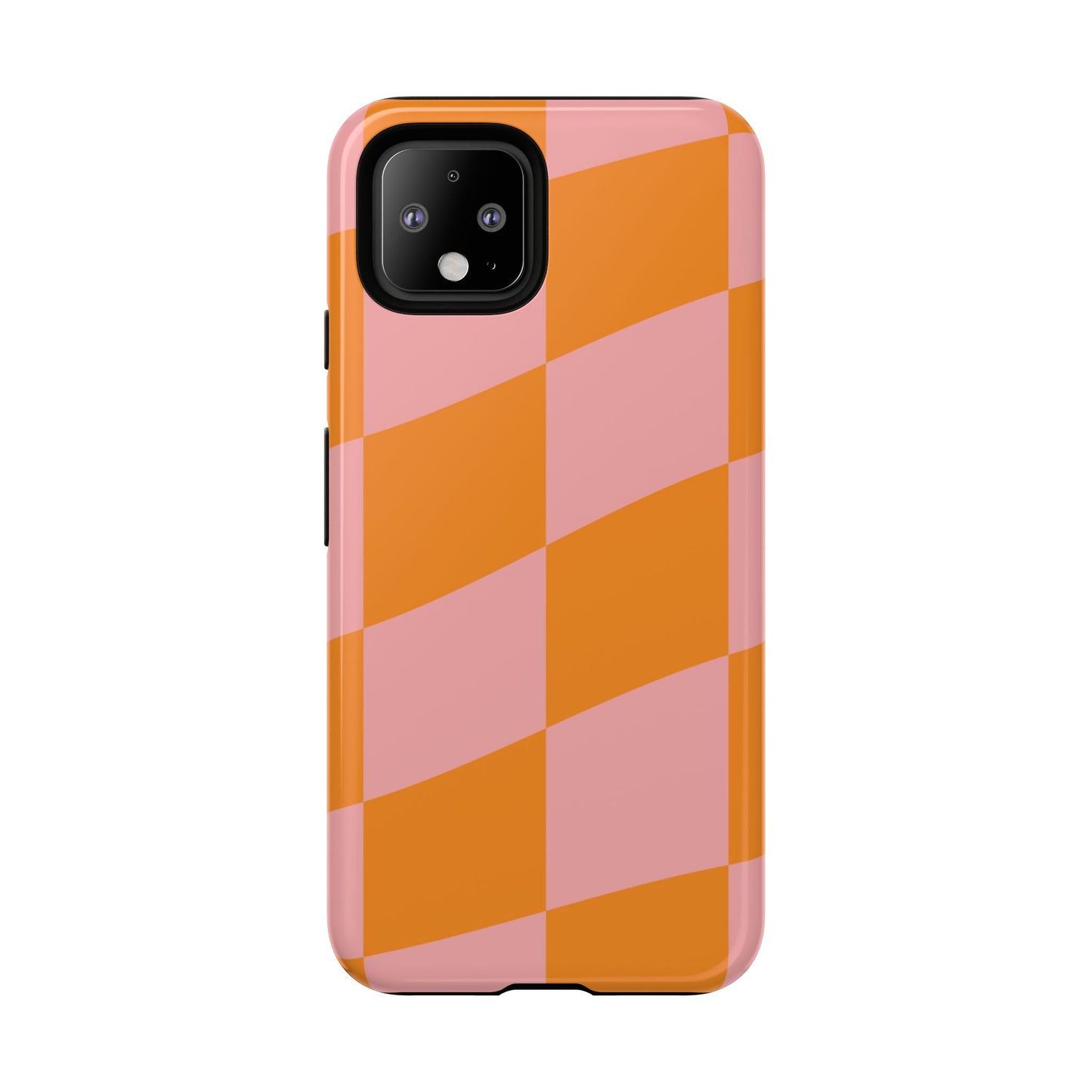 Pink & Orange Wavy Checker Google Pixel Case