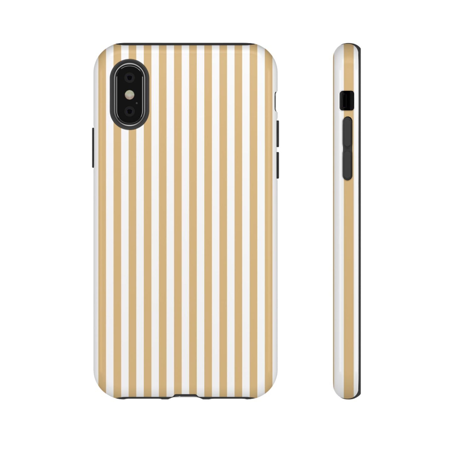 Yellow & White Stripe iPhone Case