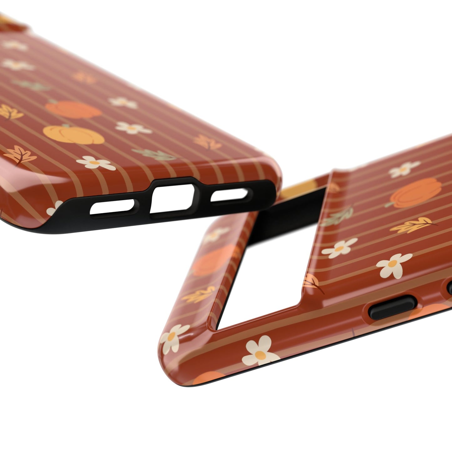 Pumpkin Spice Floral Stripe Google Pixel Case