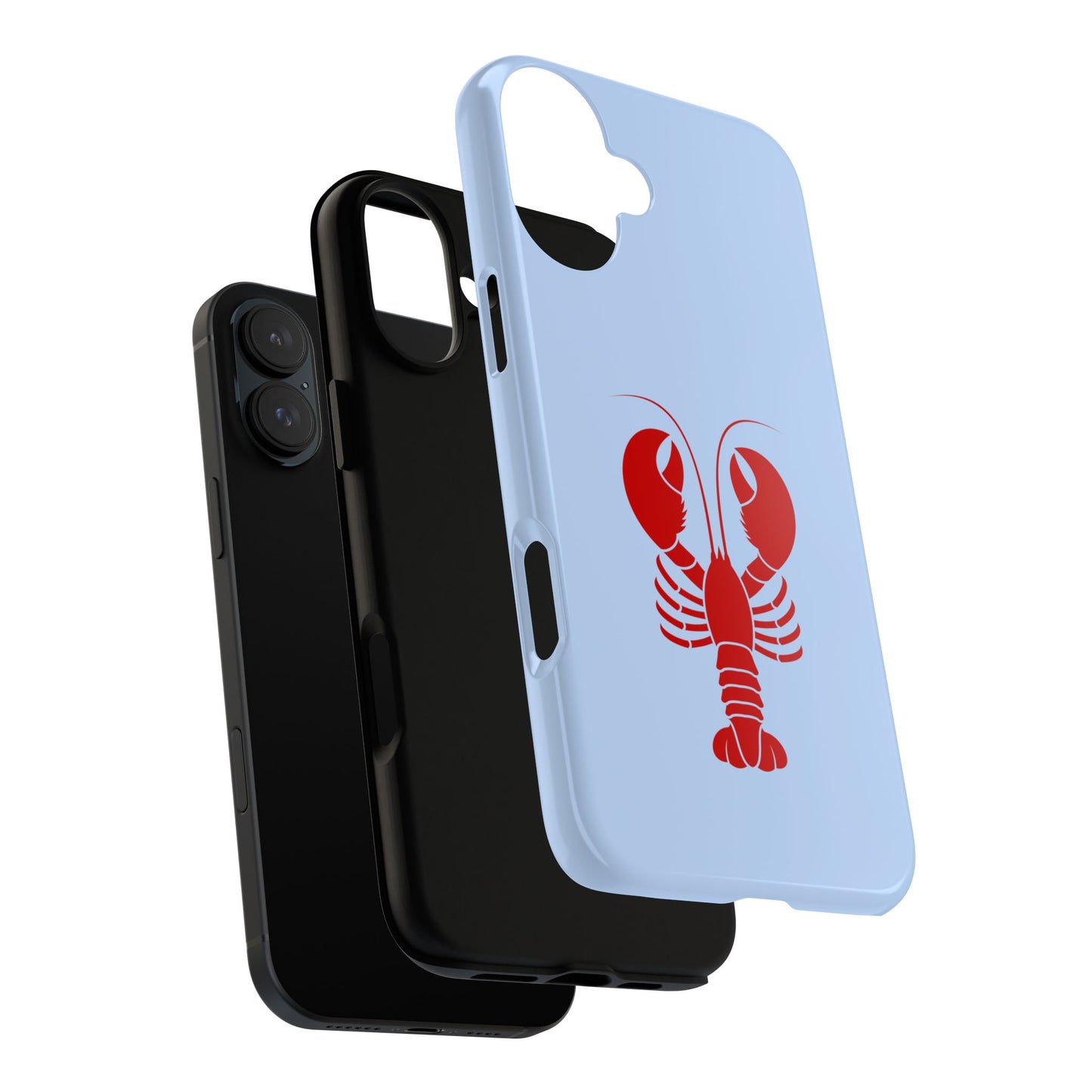 Red Lobster on Sky Blue iPhone Case