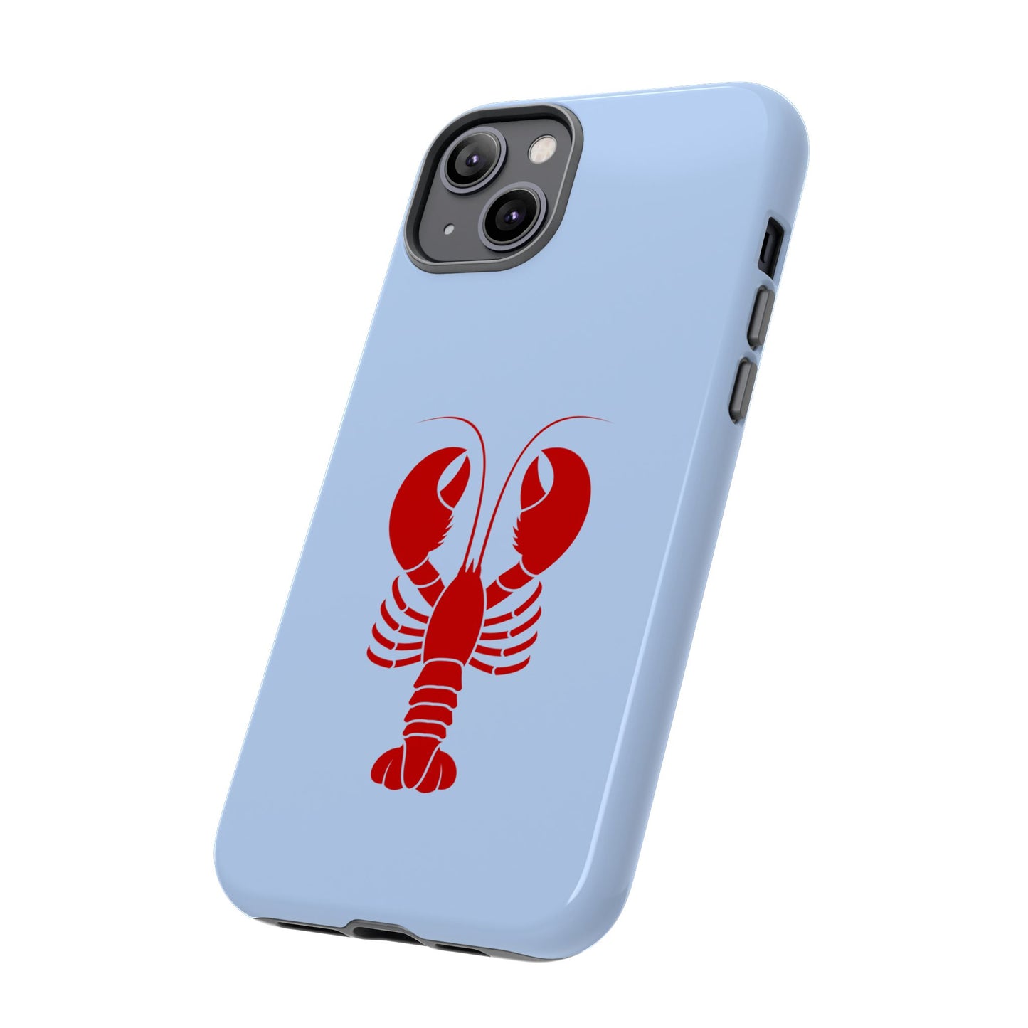 Red Lobster on Sky Blue iPhone Case