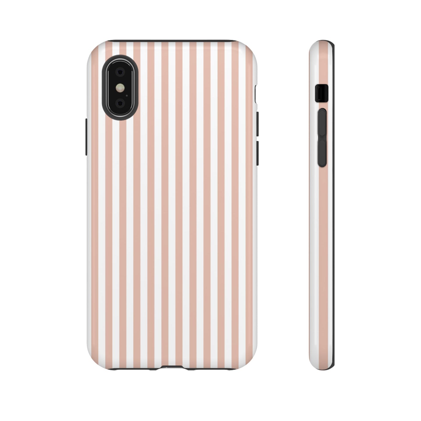 Blush & White Stripe iPhone Case