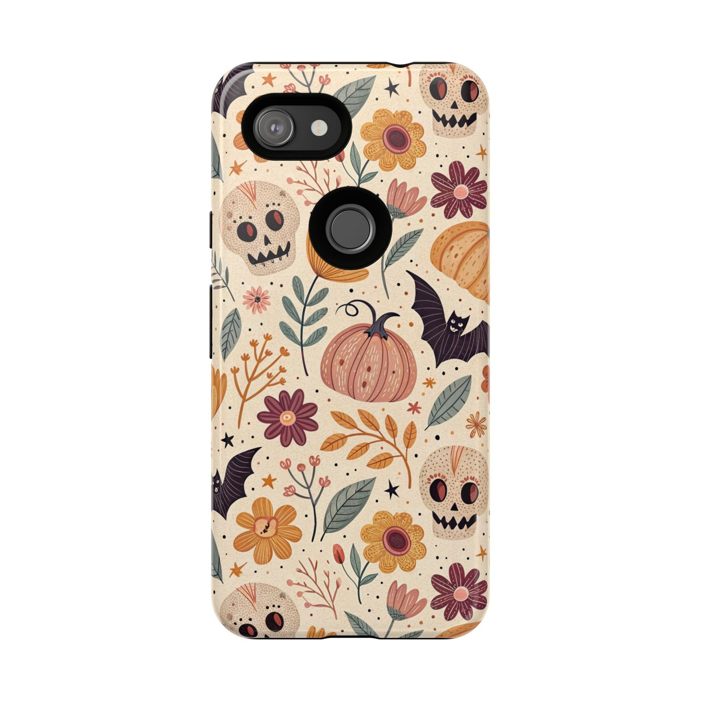 Halloween Skulls & Pumpkins Floral Google Pixel Case