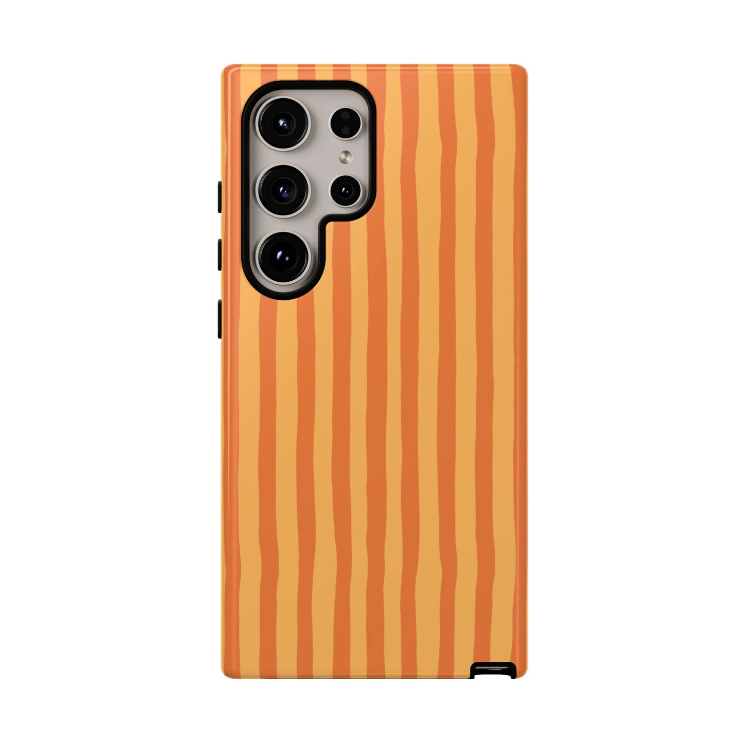 Orange Wavy Stripe Samsung Case