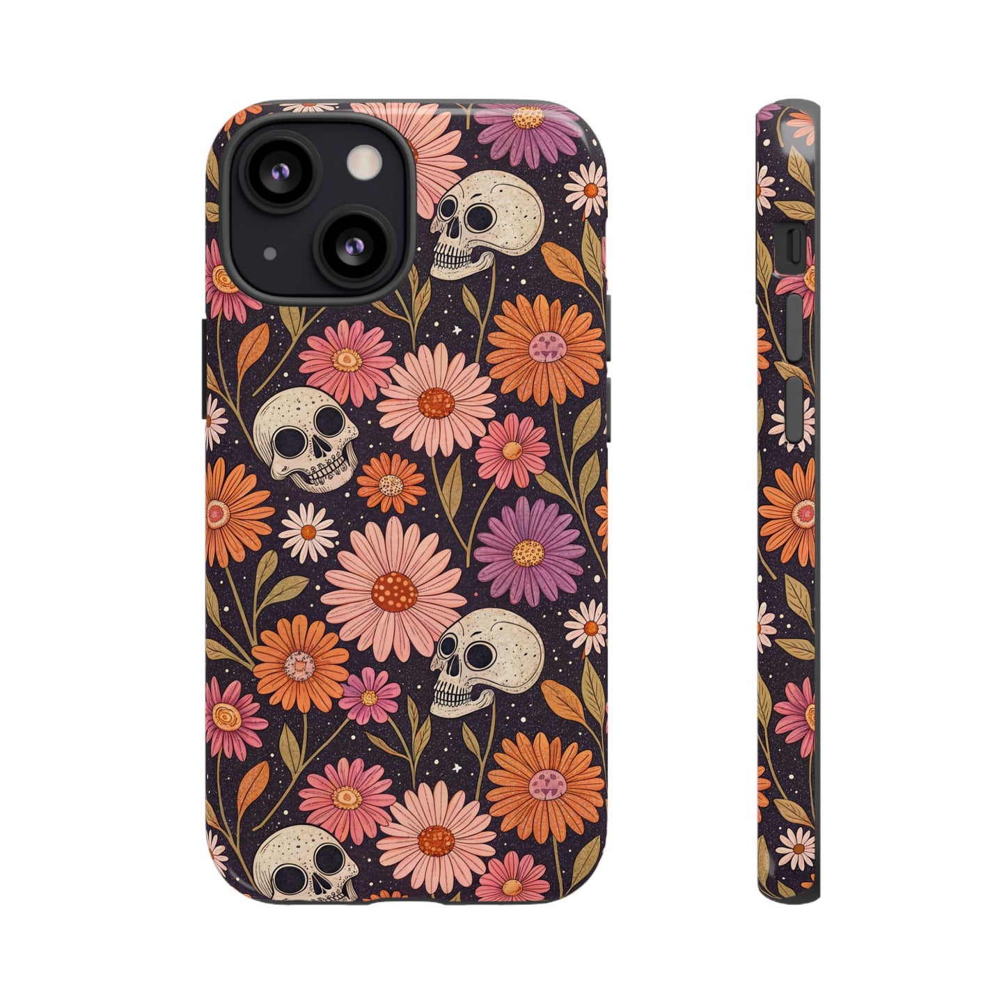 Skulls & Fall Florals iPhone Case