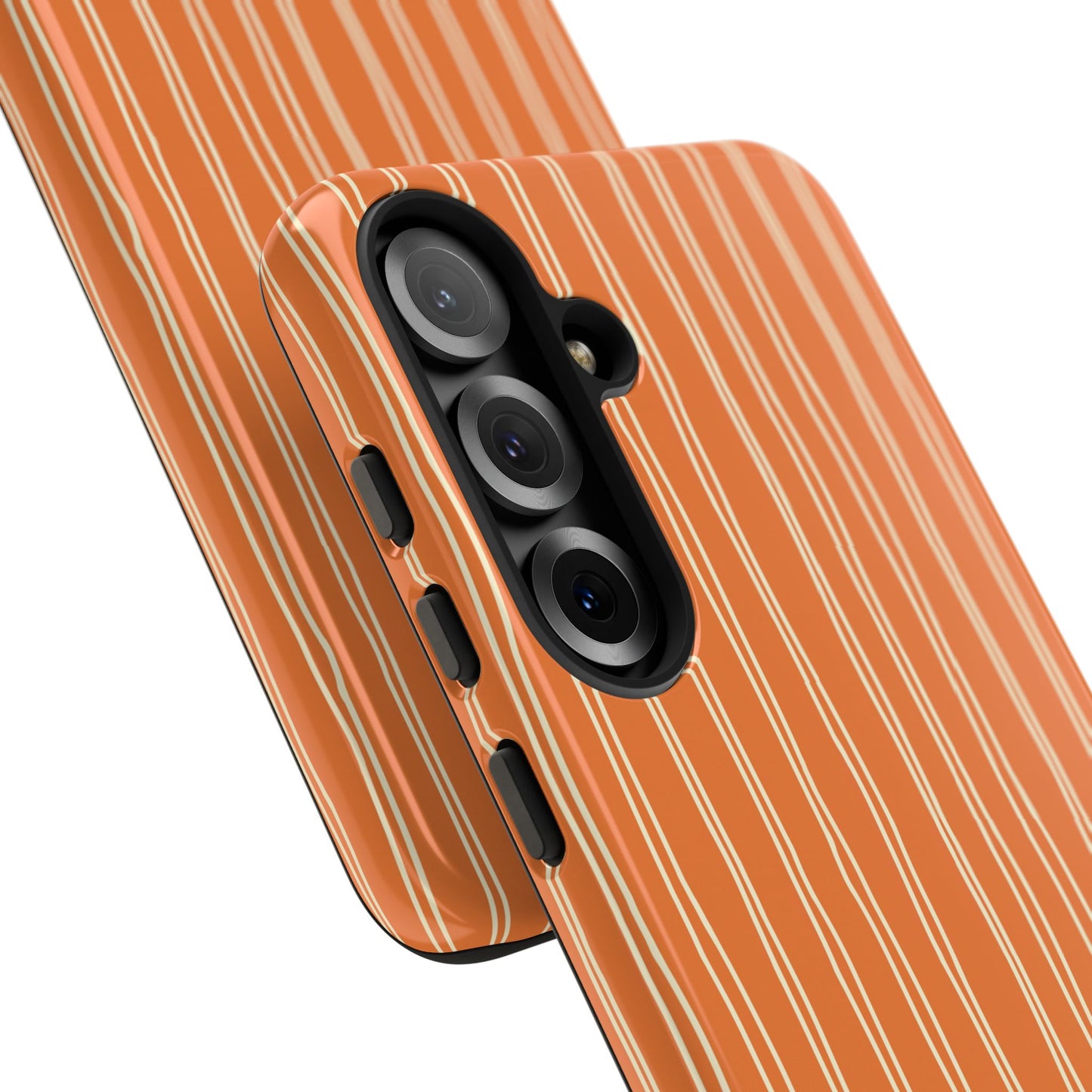 Orange Vertical Stripe Samsung Case