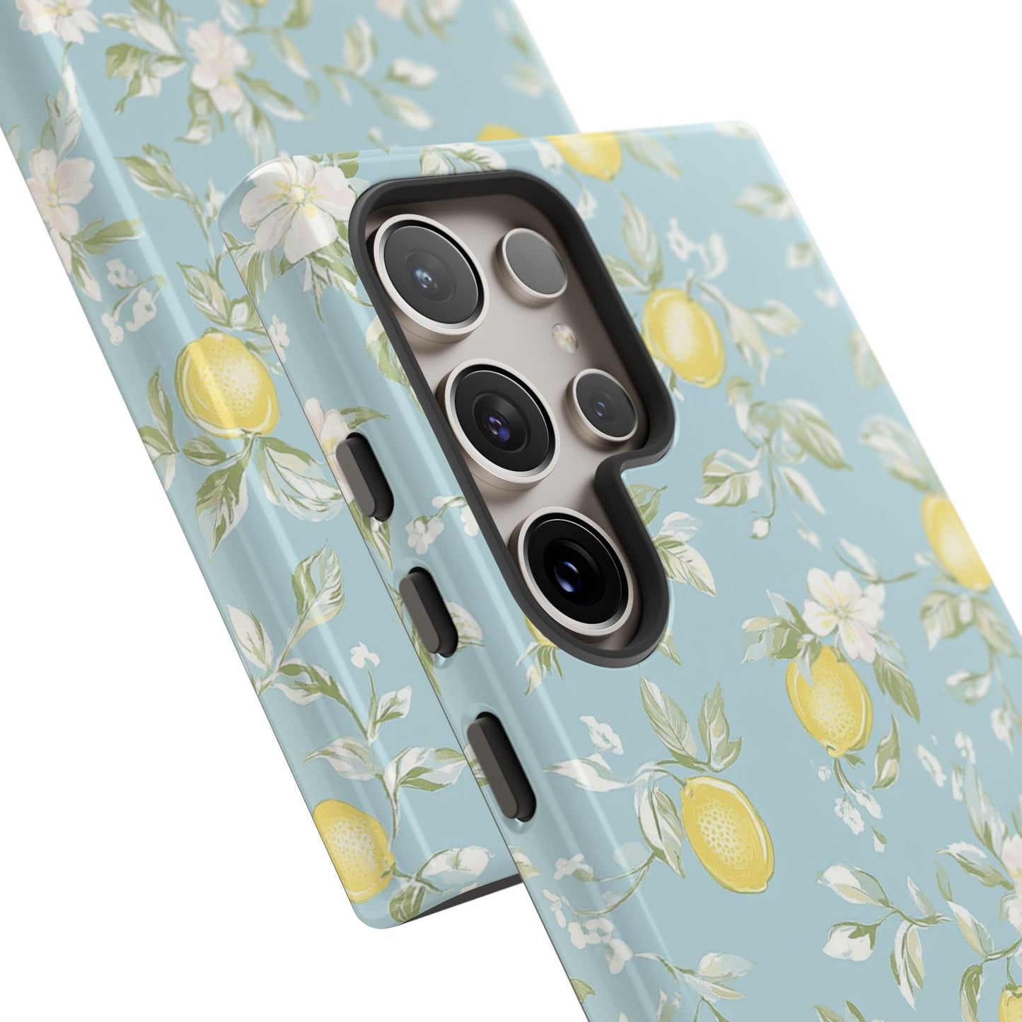 Lemon Blossom Blue Samsung Case