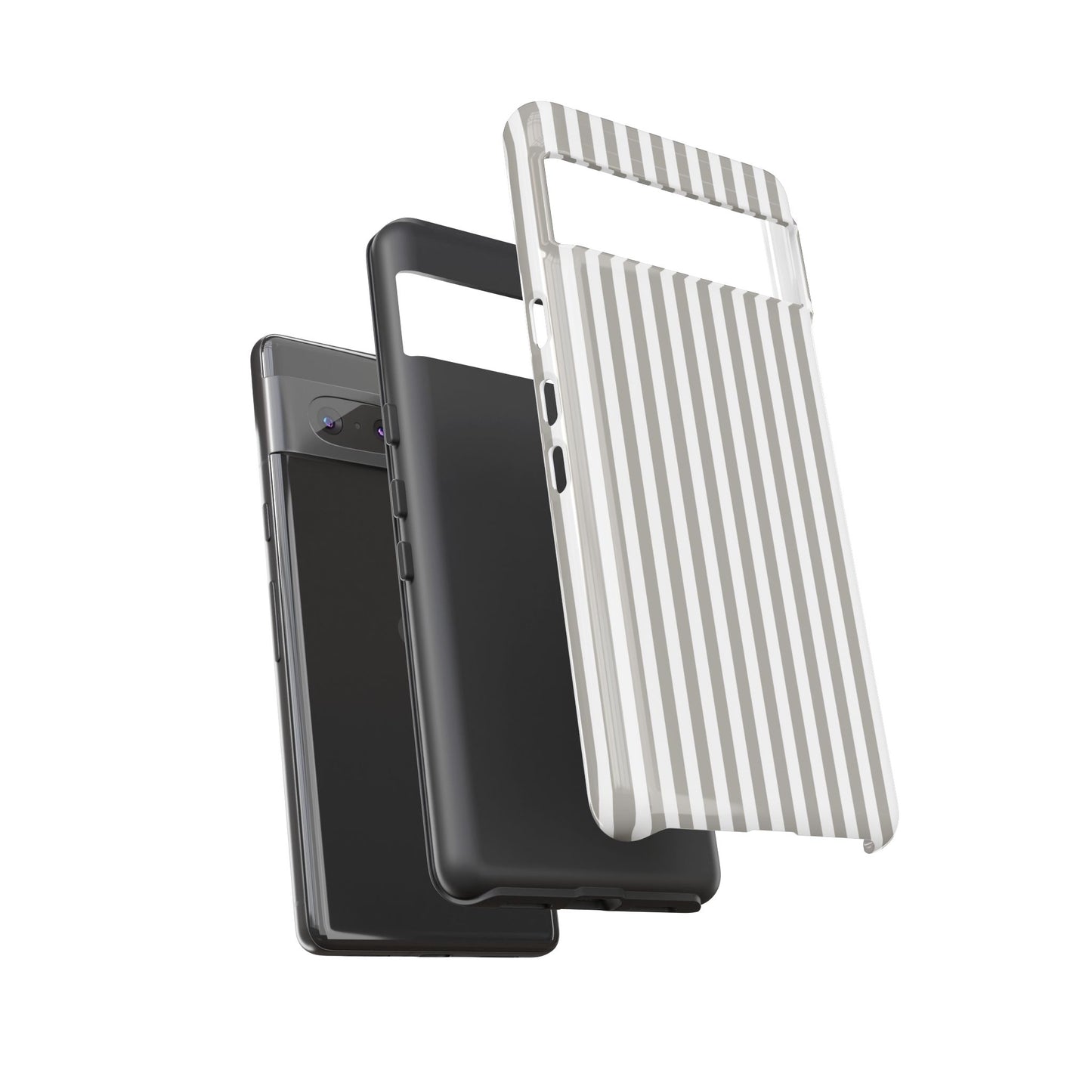 Gray & White Stripe Google Pixel Case