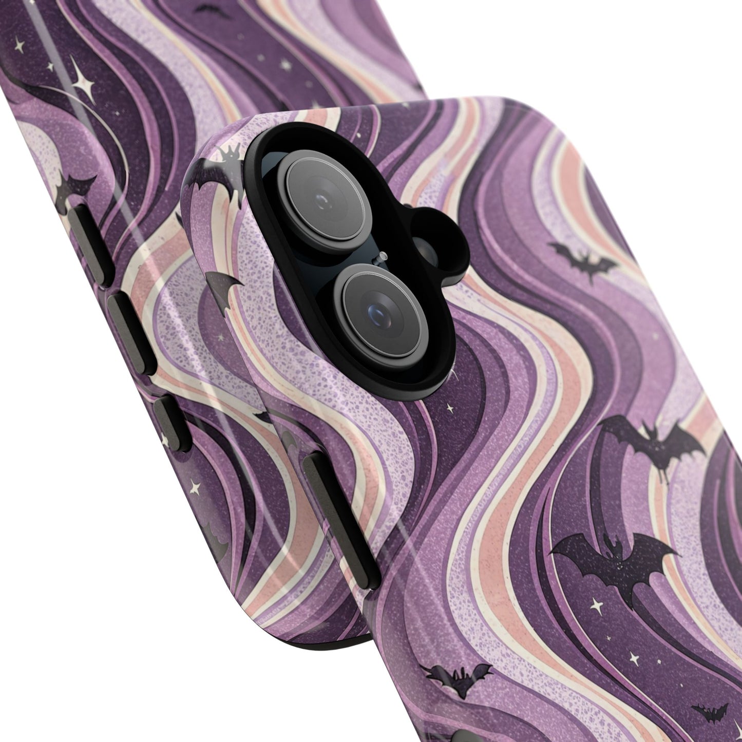 Retro Bats & Swirls iPhone Case