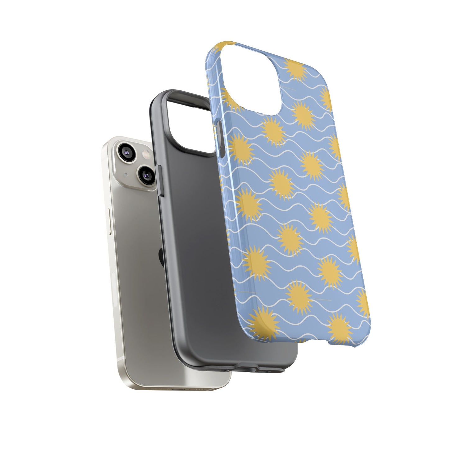 Sunny Waves Blue iPhone Case