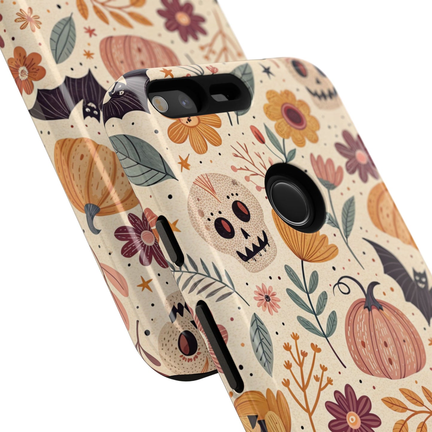 Halloween Skulls & Pumpkins Floral Google Pixel Case