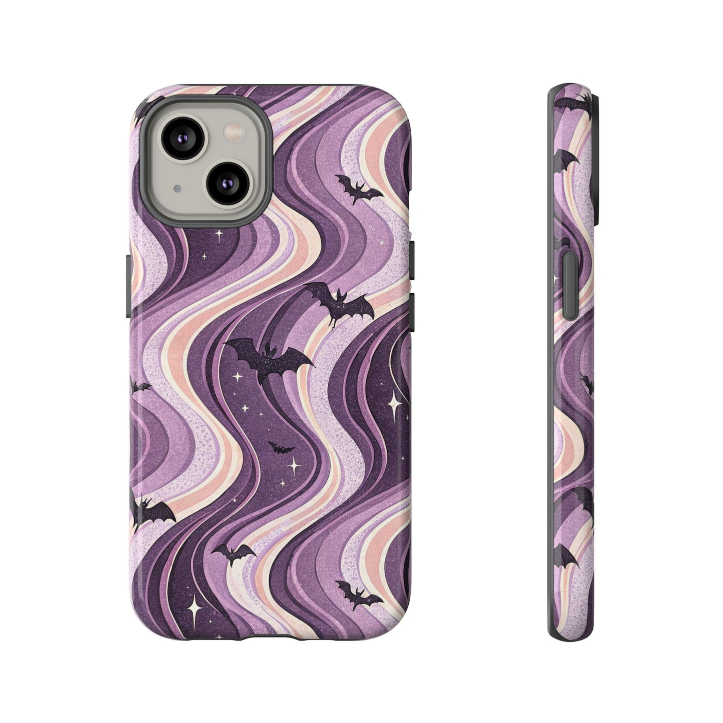 Retro Bats & Swirls iPhone Case