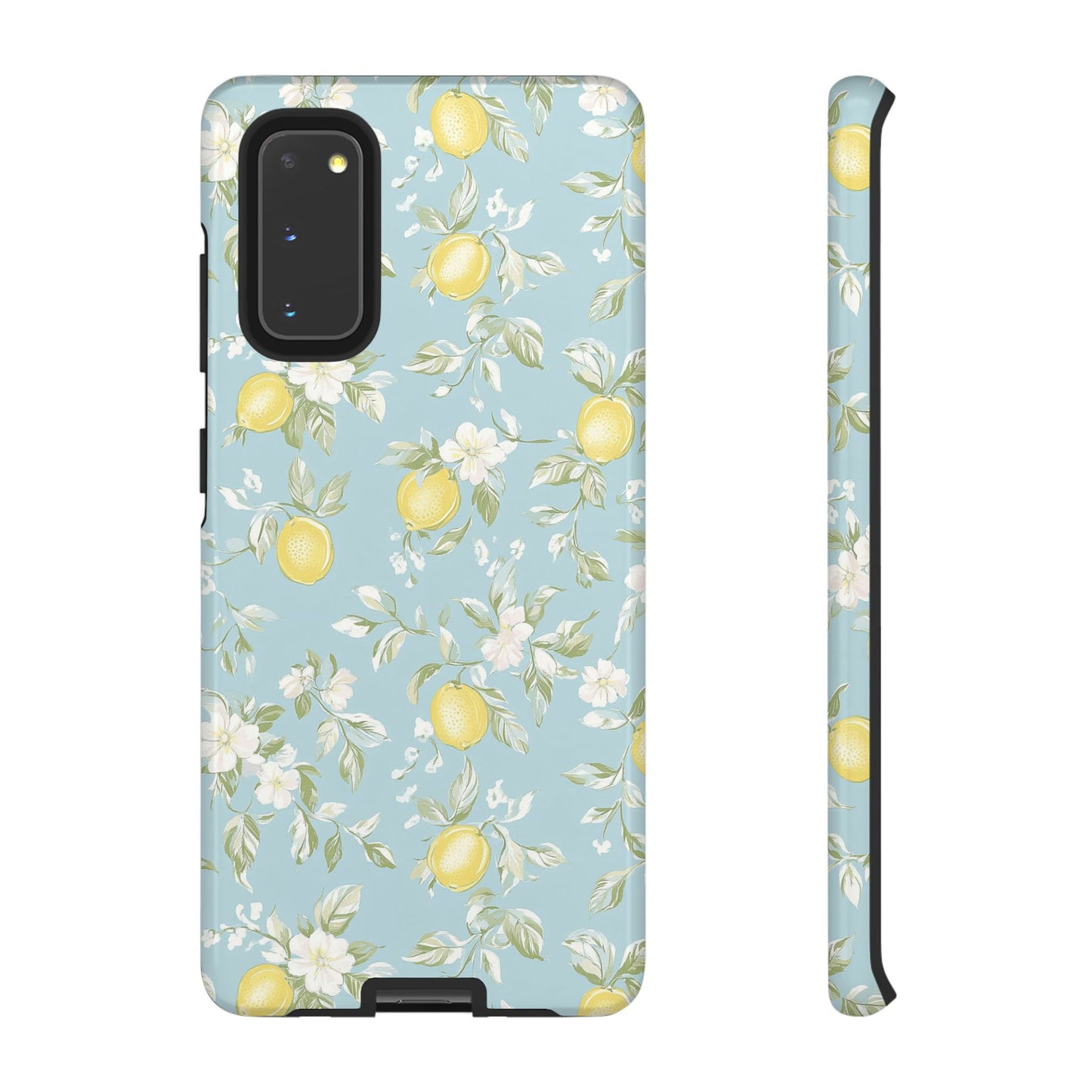 Lemon Blossom Blue Samsung Case