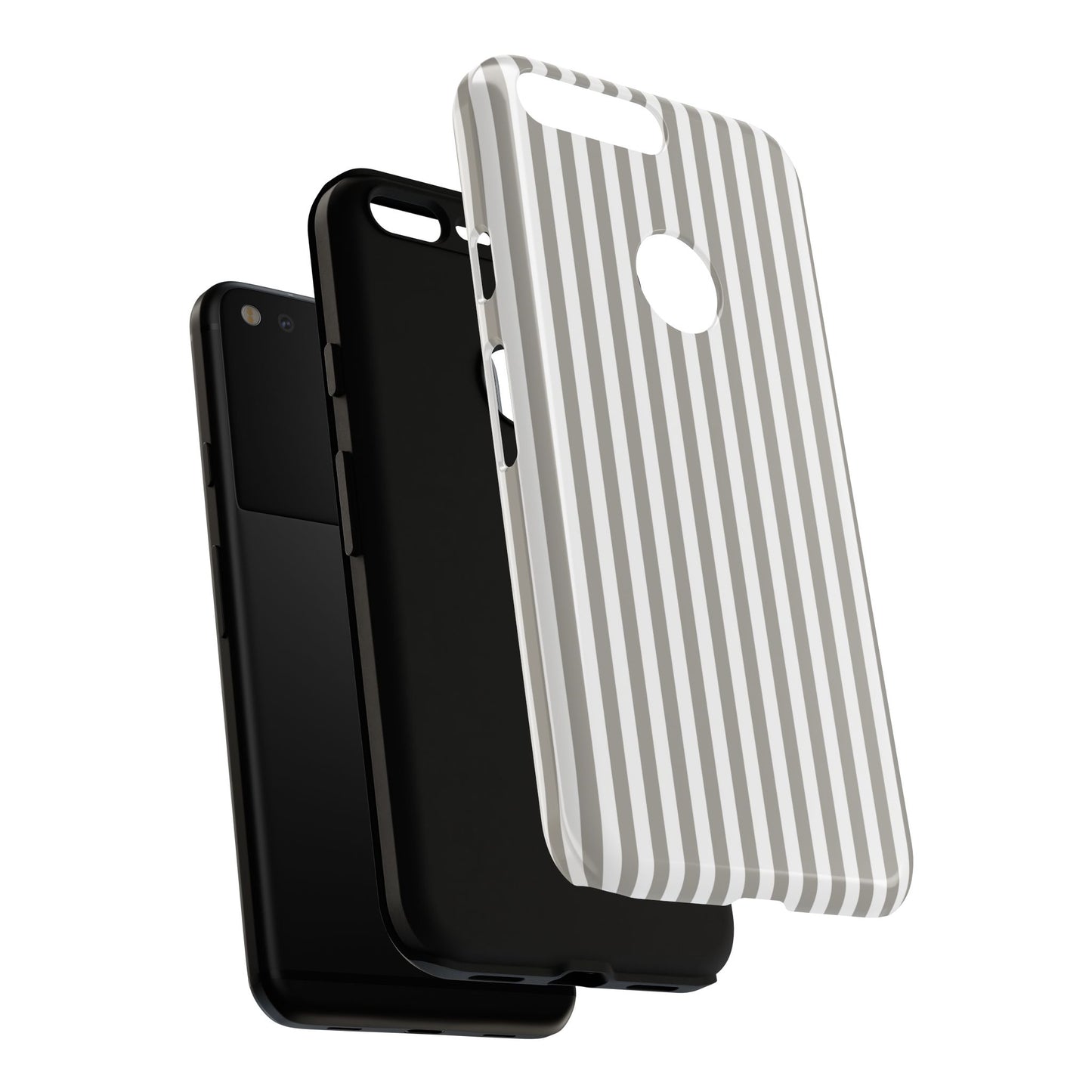 Gray & White Stripe Google Pixel Case