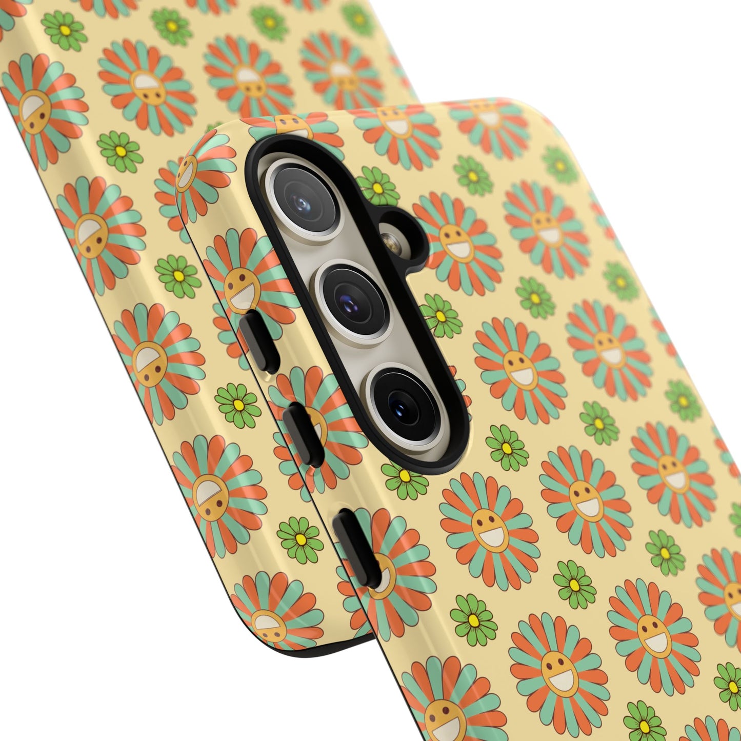 Smiley Retro Floral Samsung Case