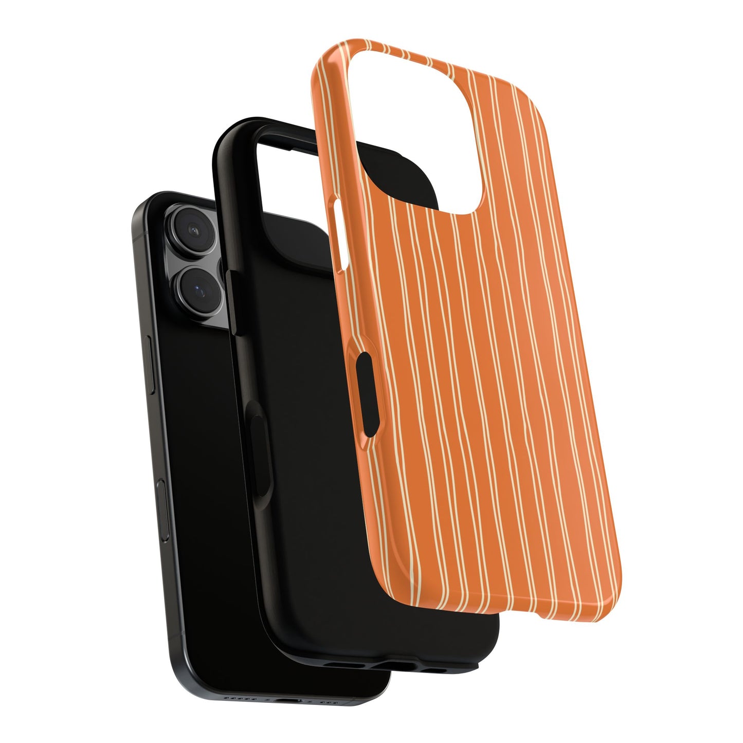 Orange Vertical Stripe iPhone Case