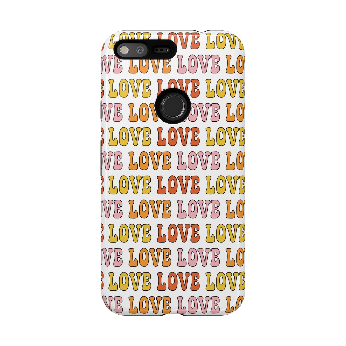 Retro LOVE Typography Google Pixel Case
