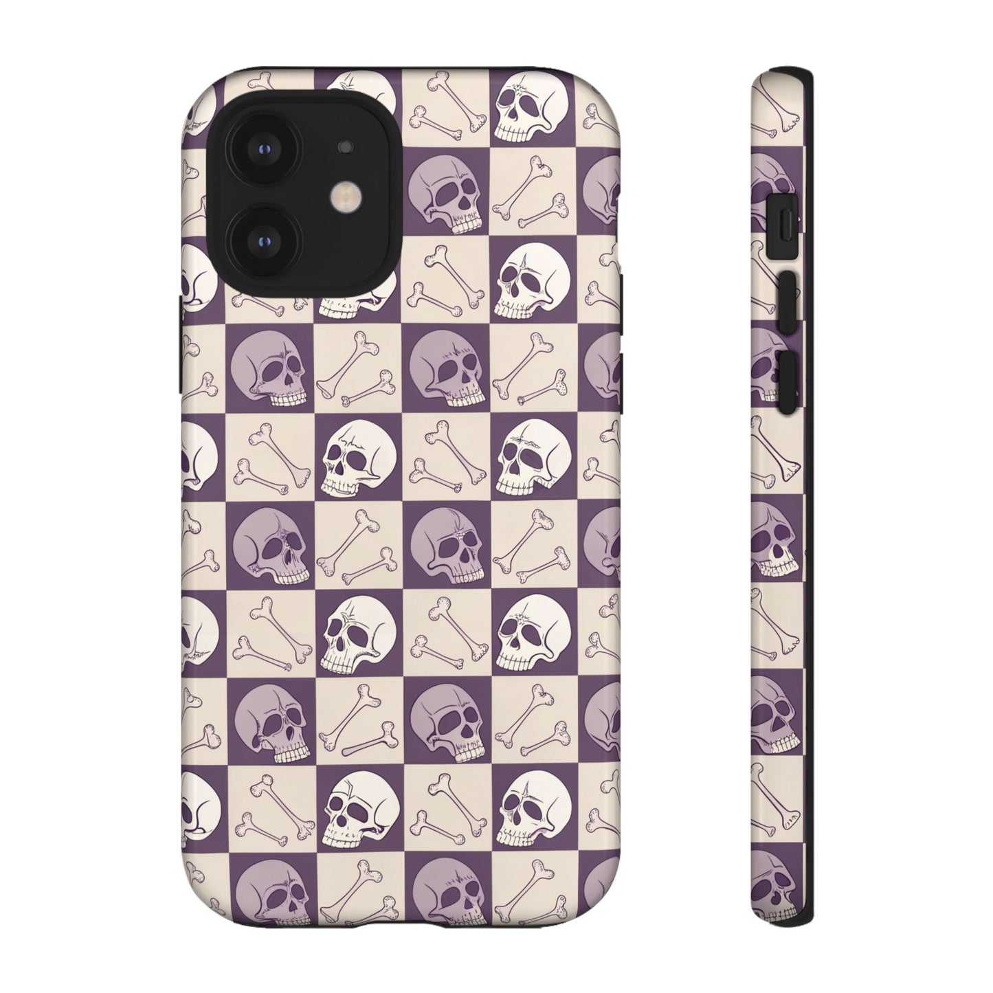 Skull & Bones Checkered iPhone Case