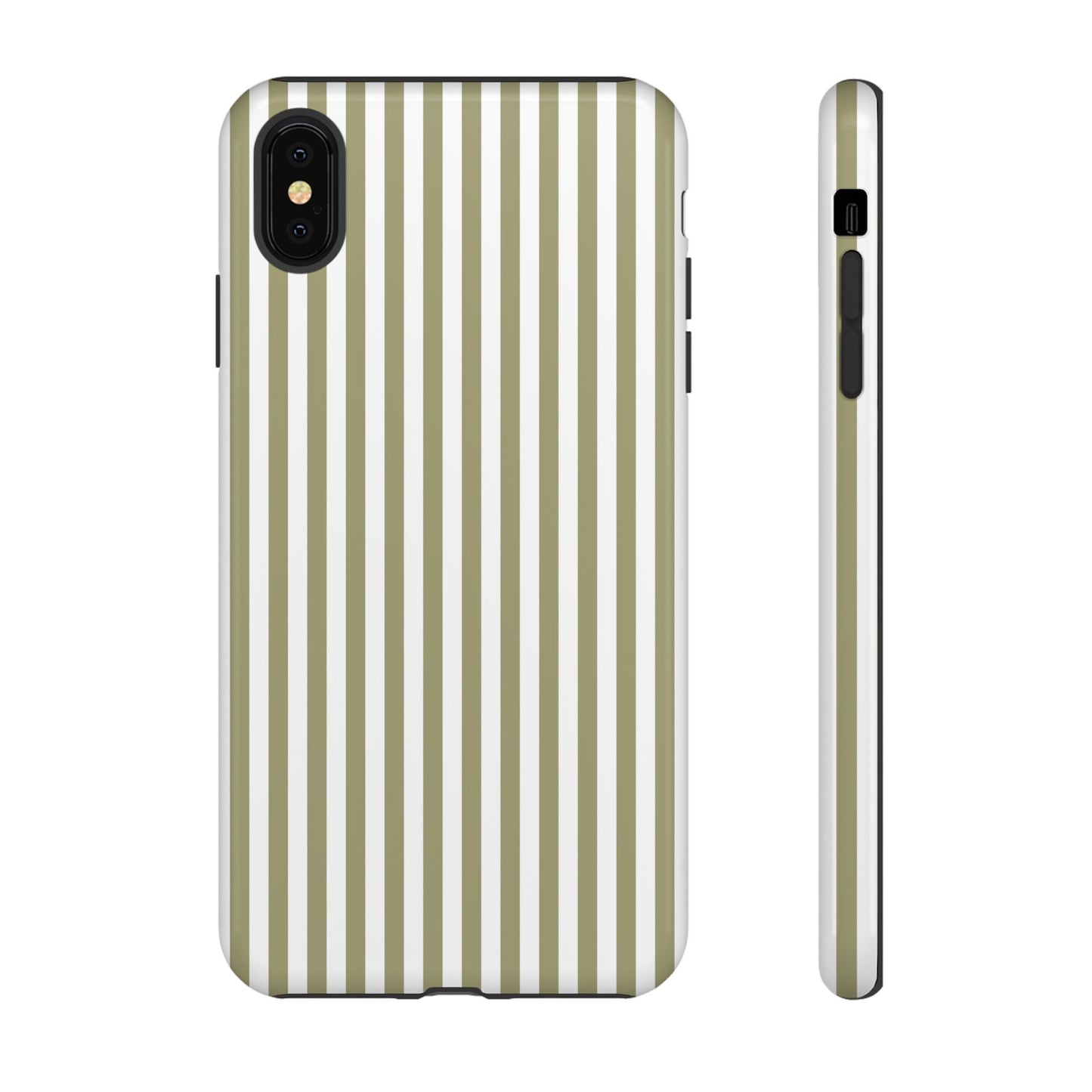 Sage & White Stripe iPhone Case