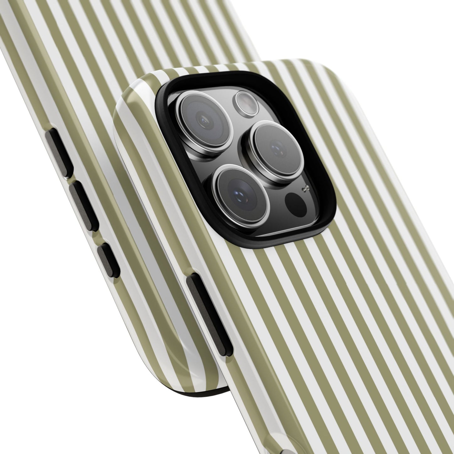 Sage & White Stripe iPhone Case