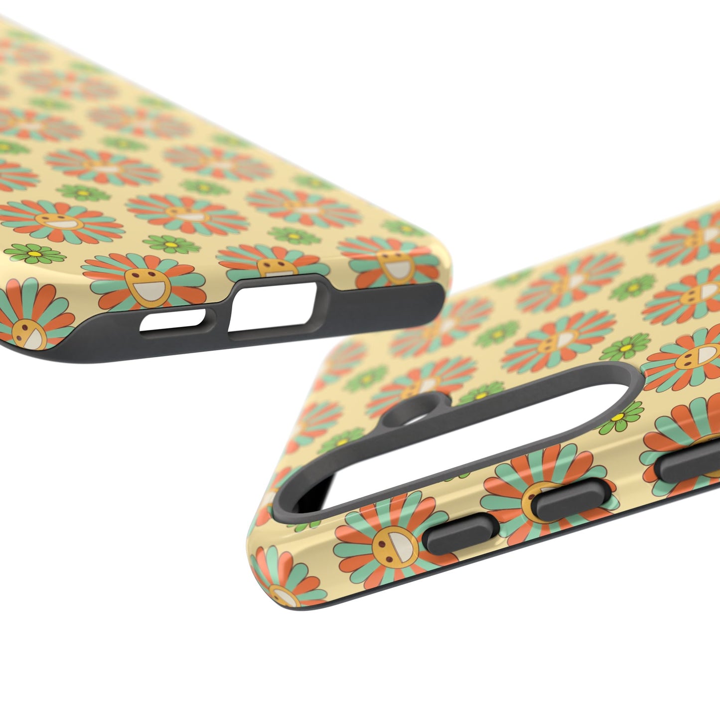 Smiley Retro Floral Samsung Case