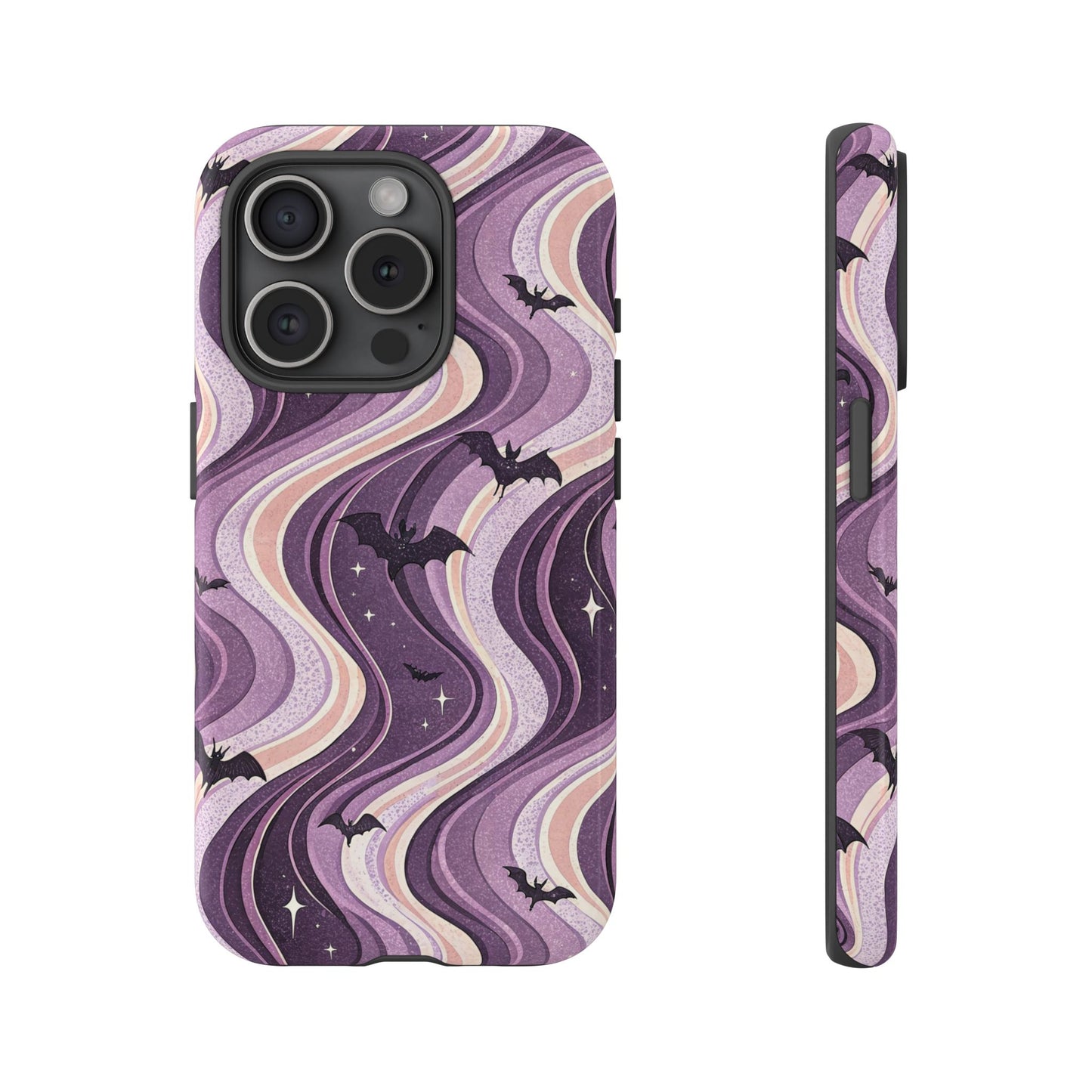 Retro Bats & Swirls iPhone Case
