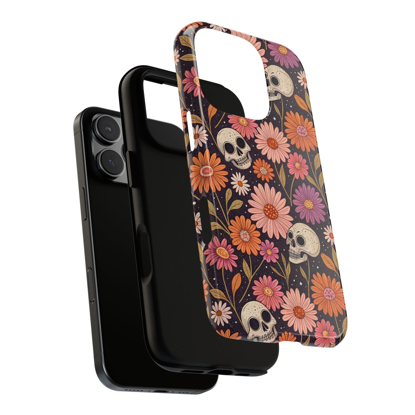 Skulls & Fall Florals iPhone Case
