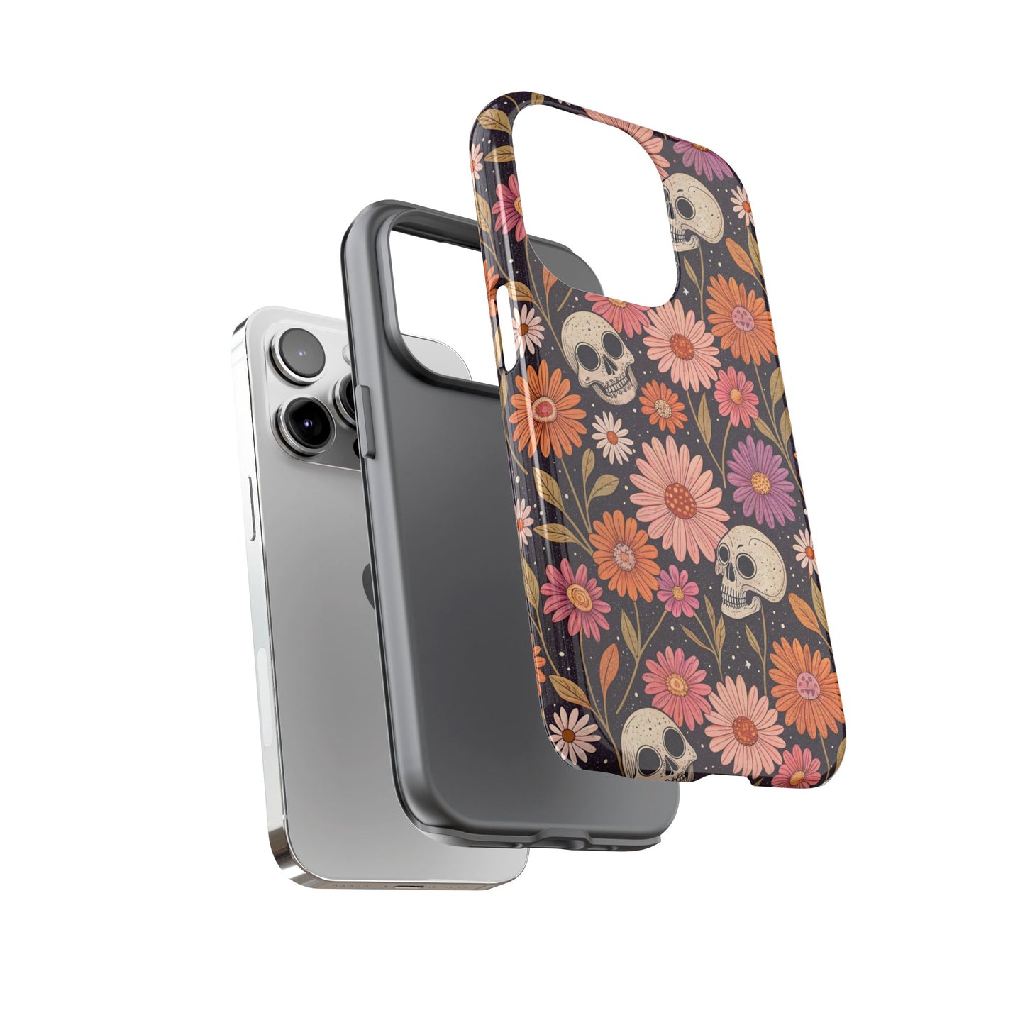 Skulls & Fall Florals iPhone Case