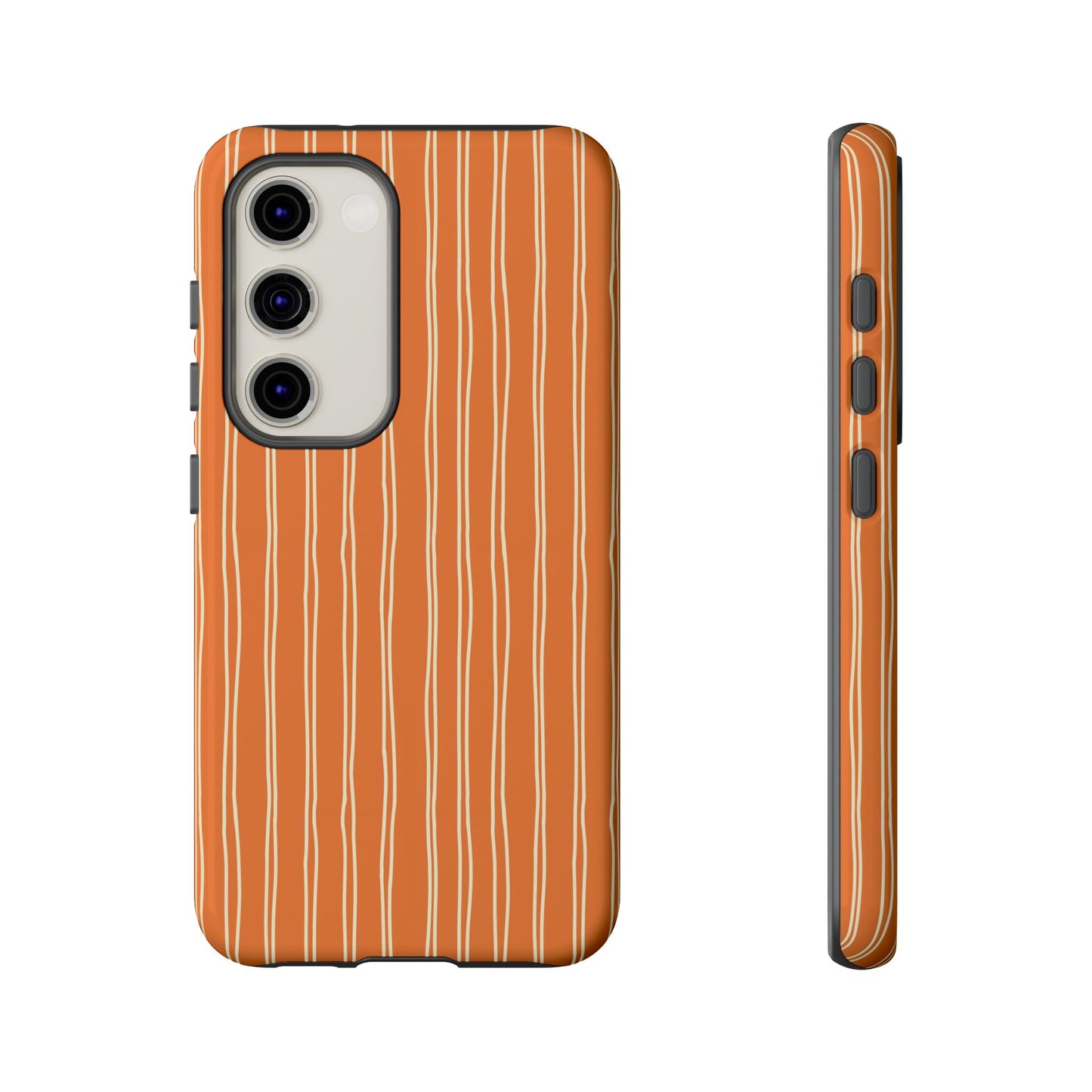 Orange Vertical Stripe Samsung Case