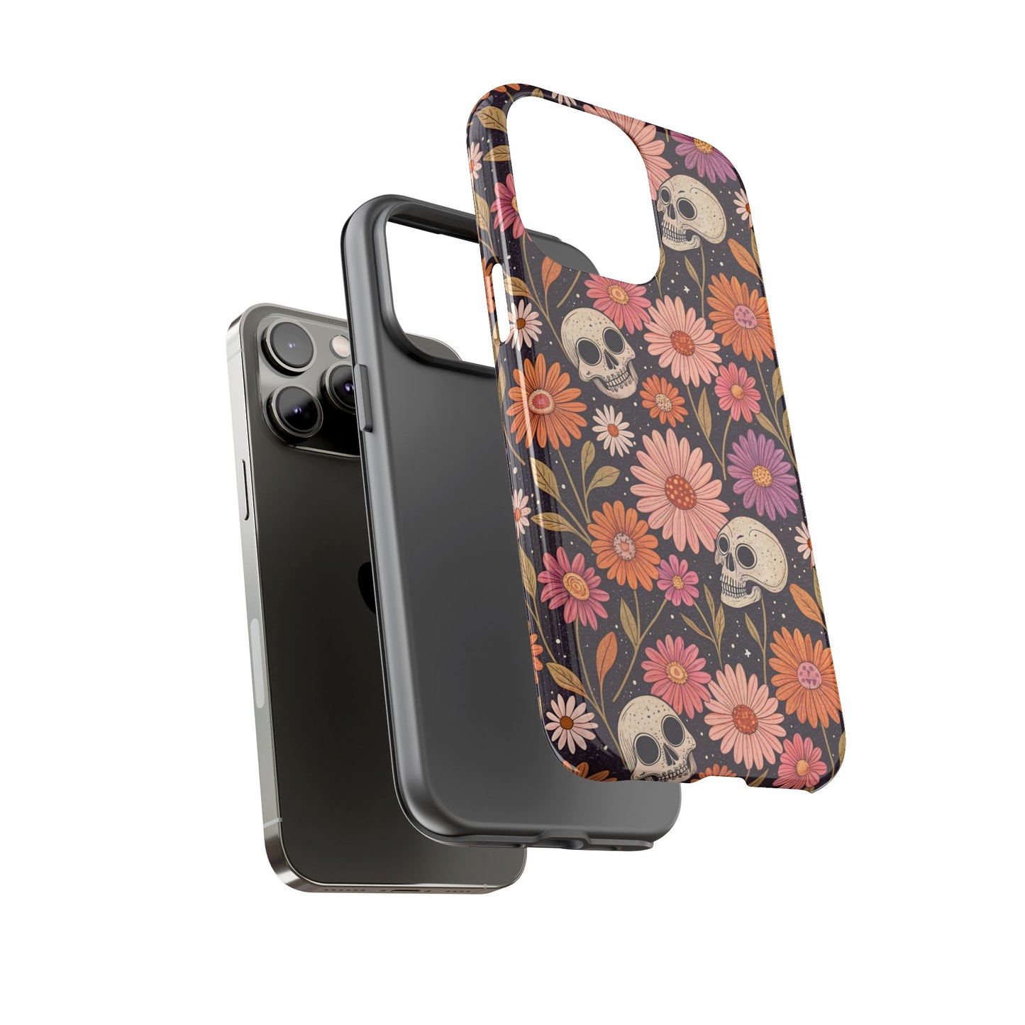 Skulls & Fall Florals iPhone Case