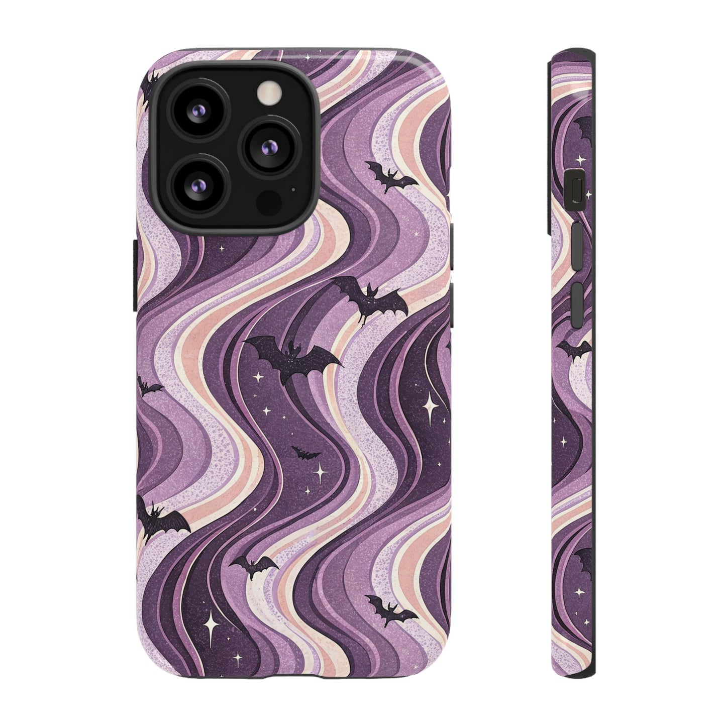 Retro Bats & Swirls iPhone Case