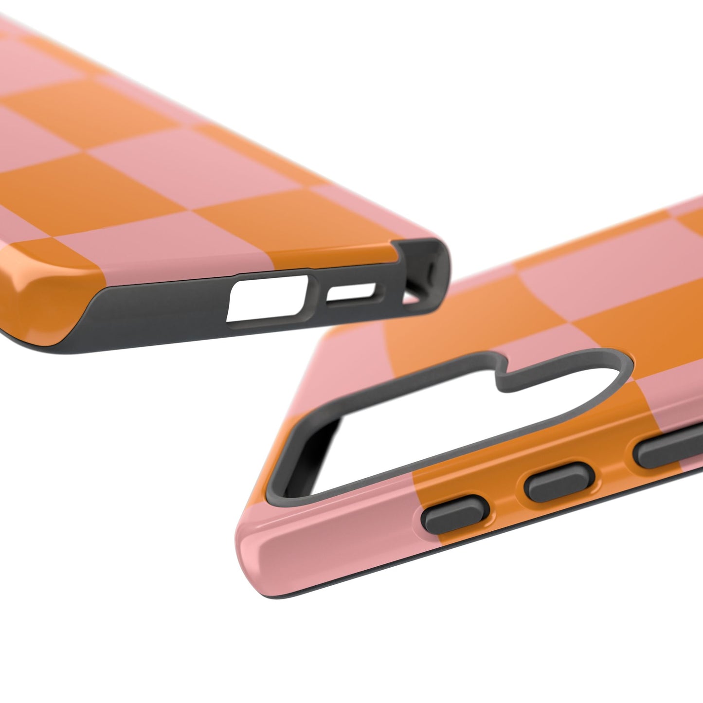 Pink & Orange Wavy Checker Samsung Case