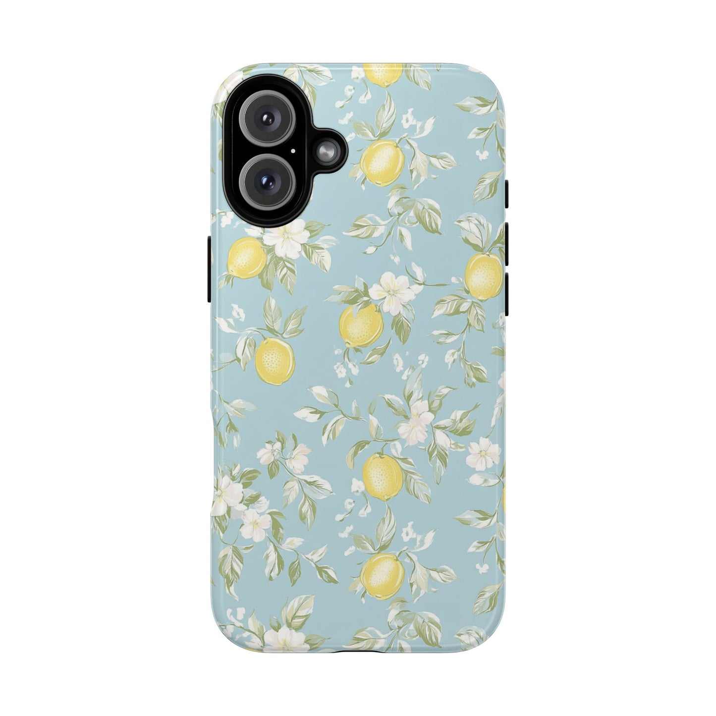 Lemon Blossom Blue iPhone Case