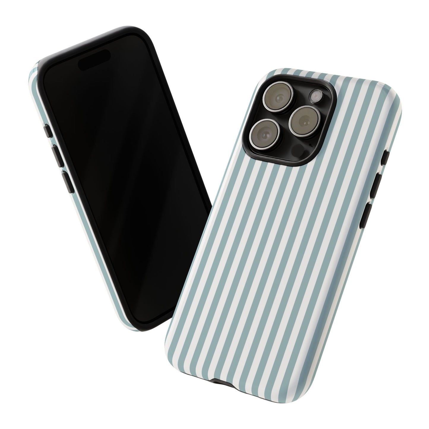 Blue & White Stripe iPhone Case
