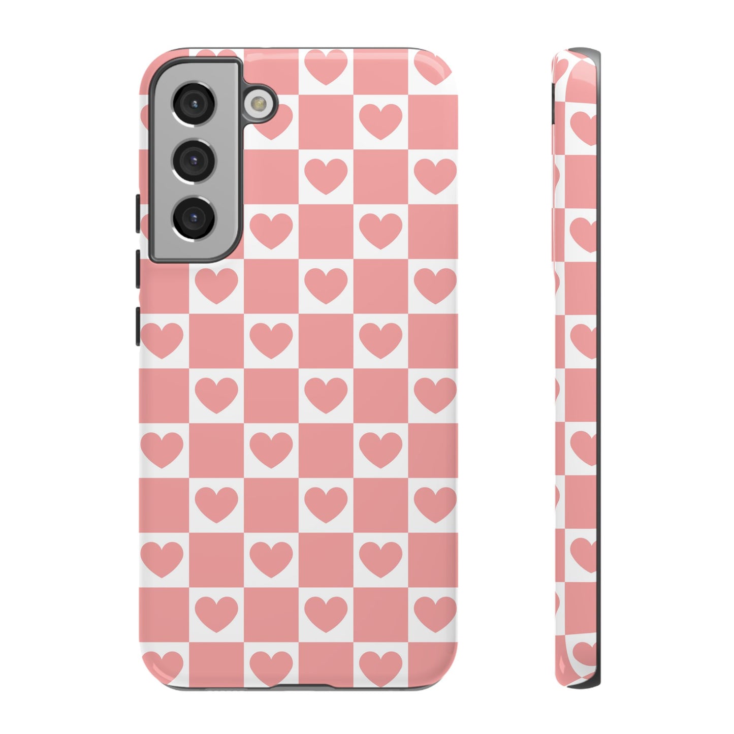 Pink Heart Checkerboard Samsung Case